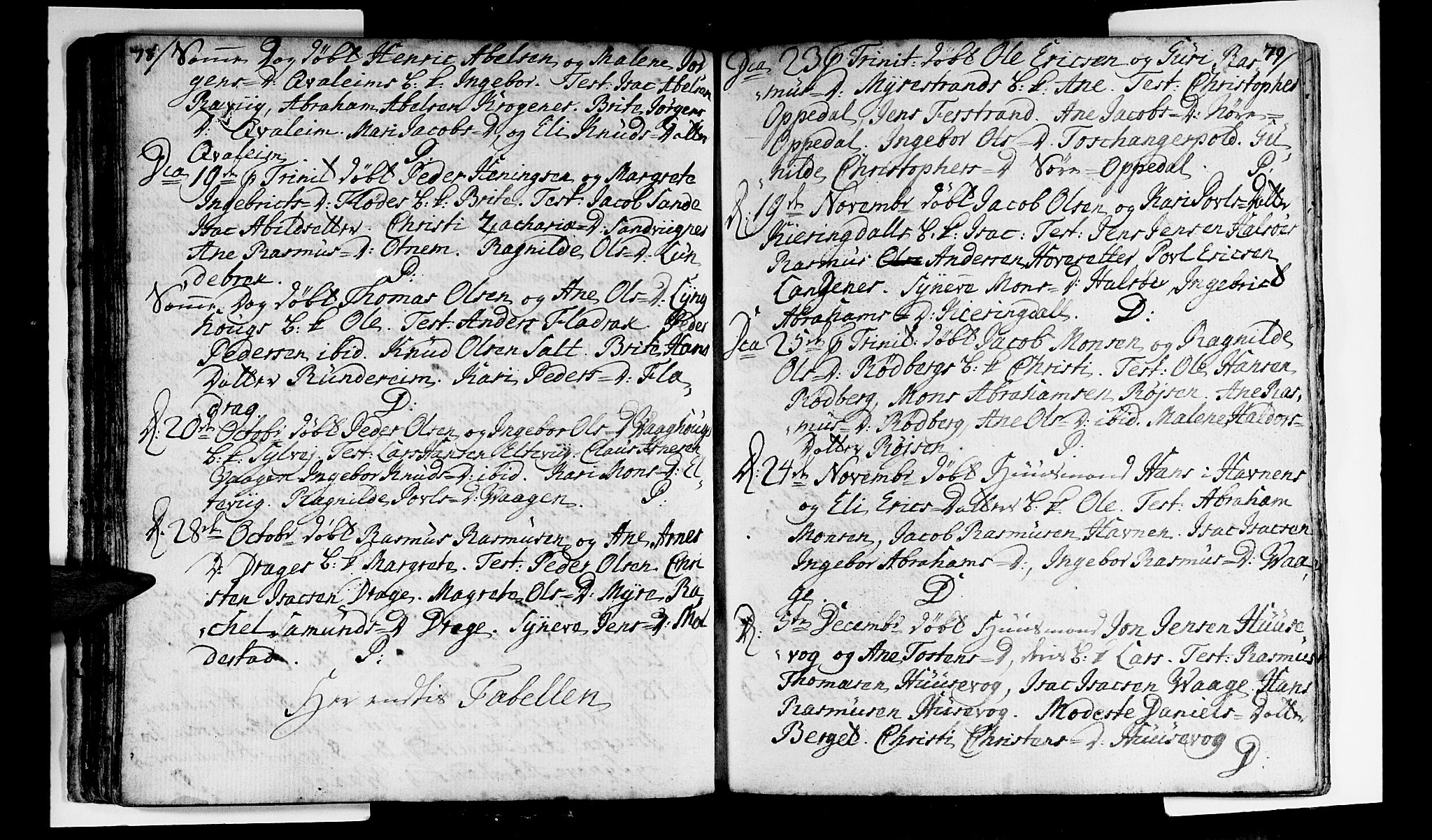 Selje sokneprestembete, AV/SAB-A-99938/H/Ha/Haa/Haaa: Parish register (official) no. A 4, 1743-1759, p. 78-79