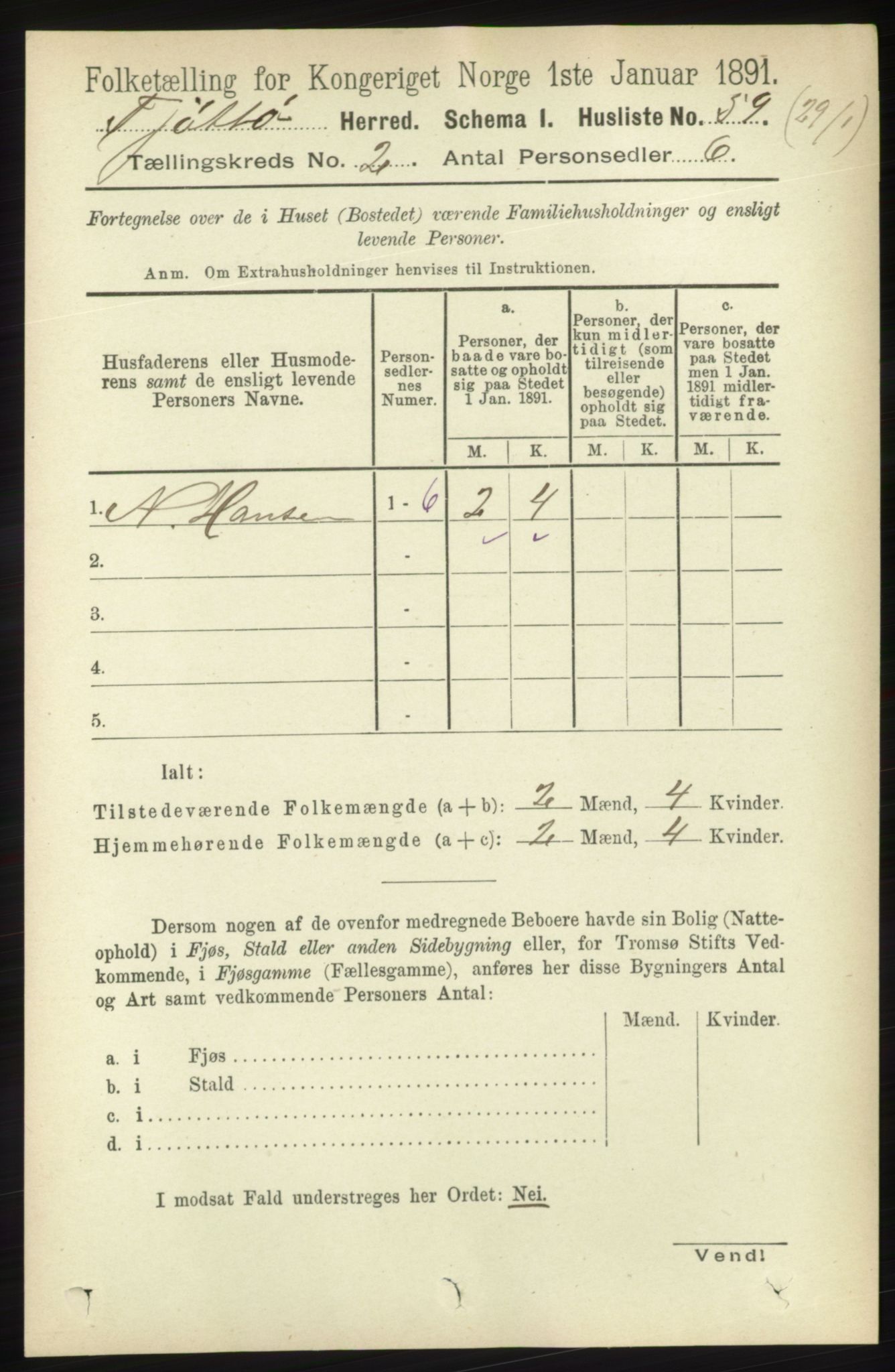 RA, 1891 census for 1817 Tjøtta, 1891, p. 883