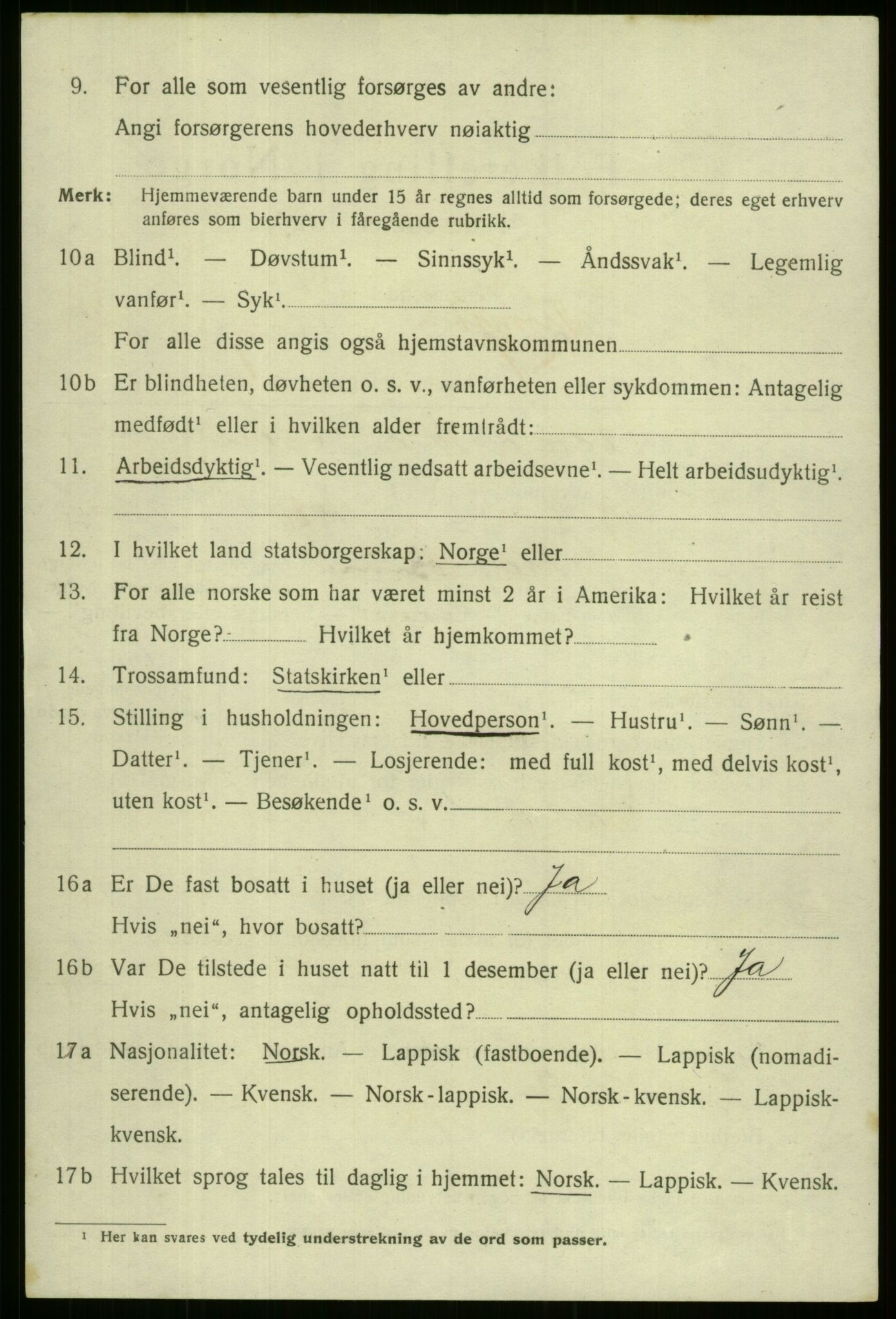 SATØ, 1920 census for Tromsø, 1920, p. 23497