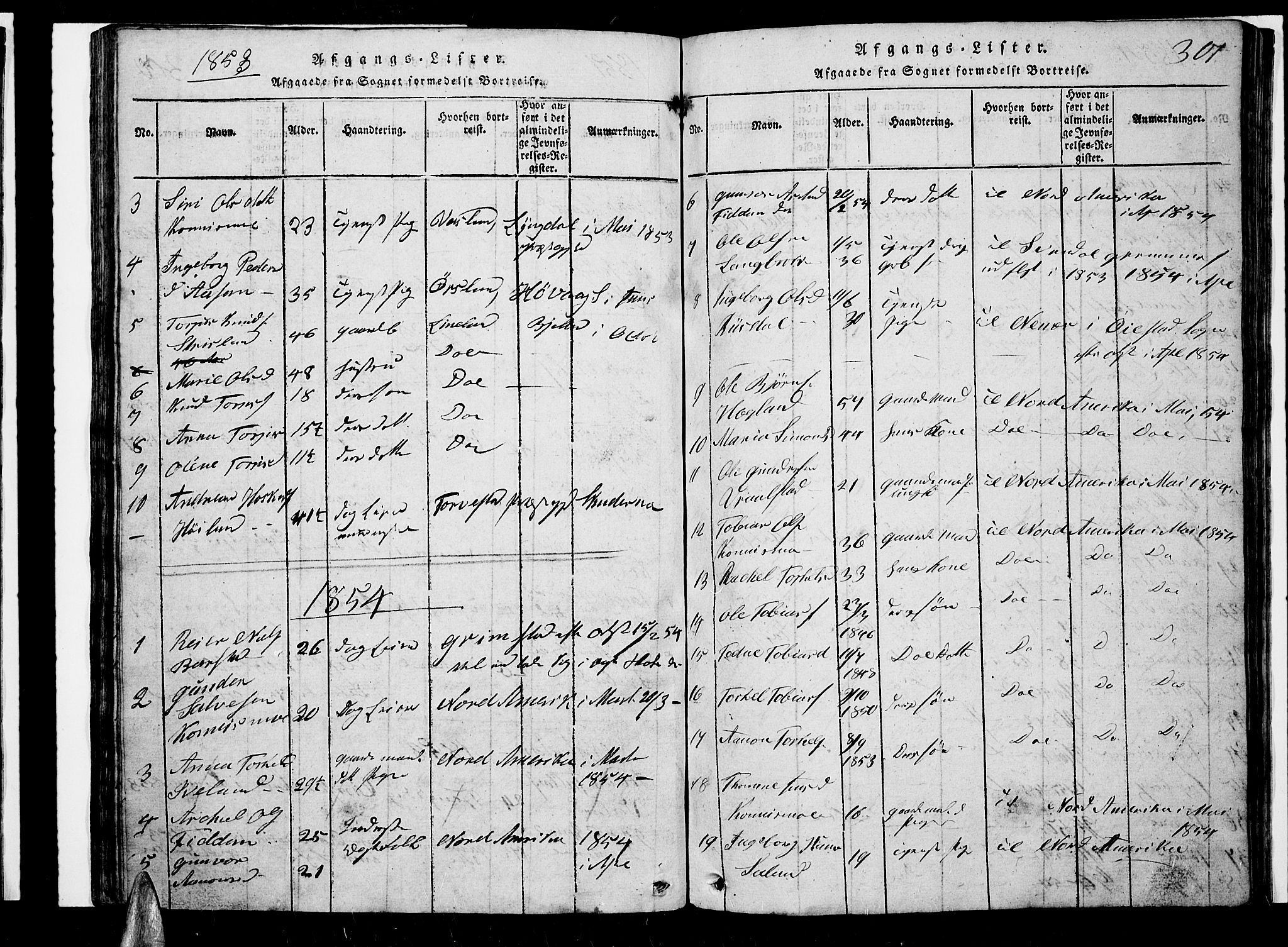 Nord-Audnedal sokneprestkontor, AV/SAK-1111-0032/F/Fb/Fba/L0001: Parish register (copy) no. B 1, 1815-1856, p. 301