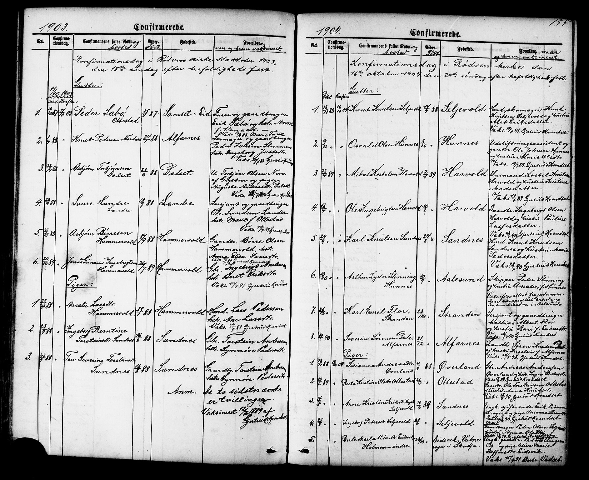 Ministerialprotokoller, klokkerbøker og fødselsregistre - Møre og Romsdal, SAT/A-1454/548/L0614: Parish register (copy) no. 548C02, 1867-1917, p. 155