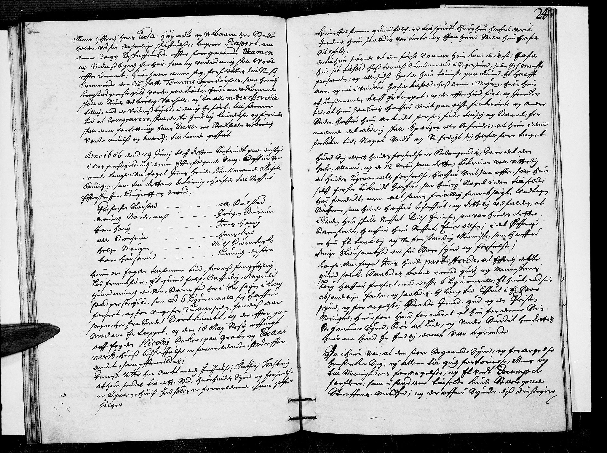 Follo sorenskriveri, AV/SAO-A-10274/F/Fb/Fba/L0021: Tingbok, 1686-1687, p. 23b-24a