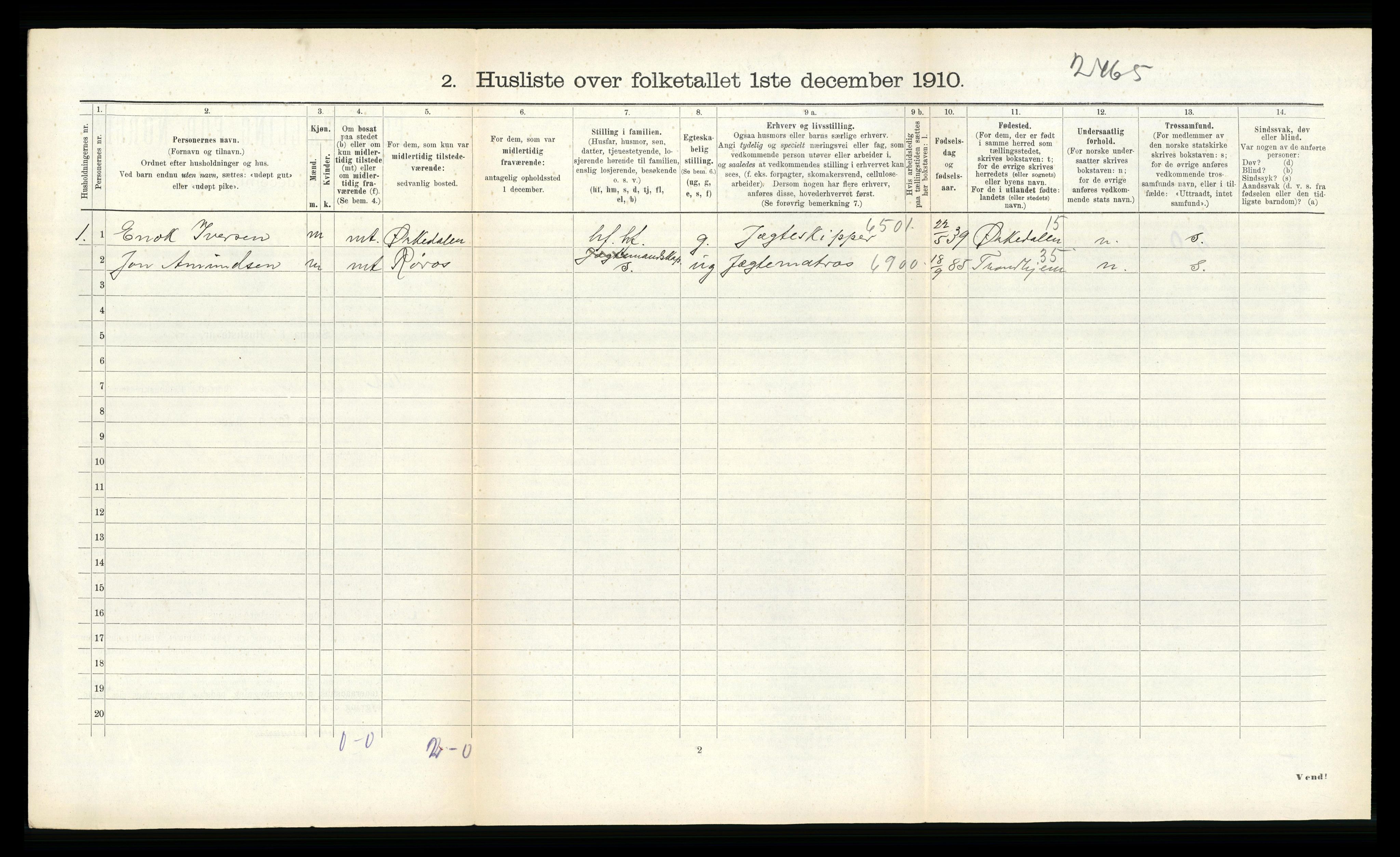 RA, 1910 census for Strinda, 1910, p. 355