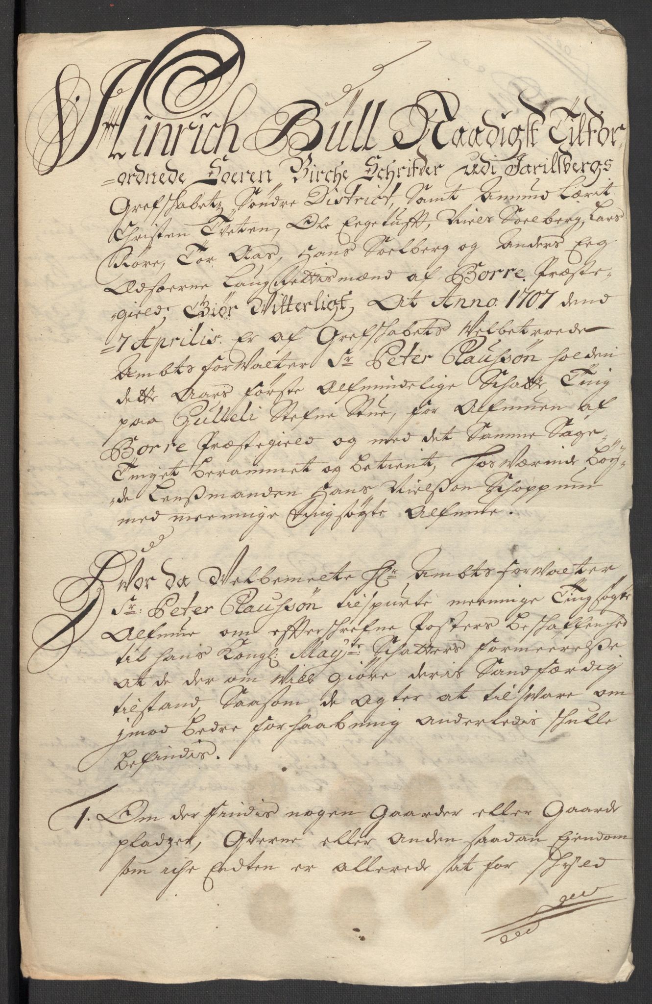 Rentekammeret inntil 1814, Reviderte regnskaper, Fogderegnskap, RA/EA-4092/R32/L1872: Fogderegnskap Jarlsberg grevskap, 1706-1707, p. 429