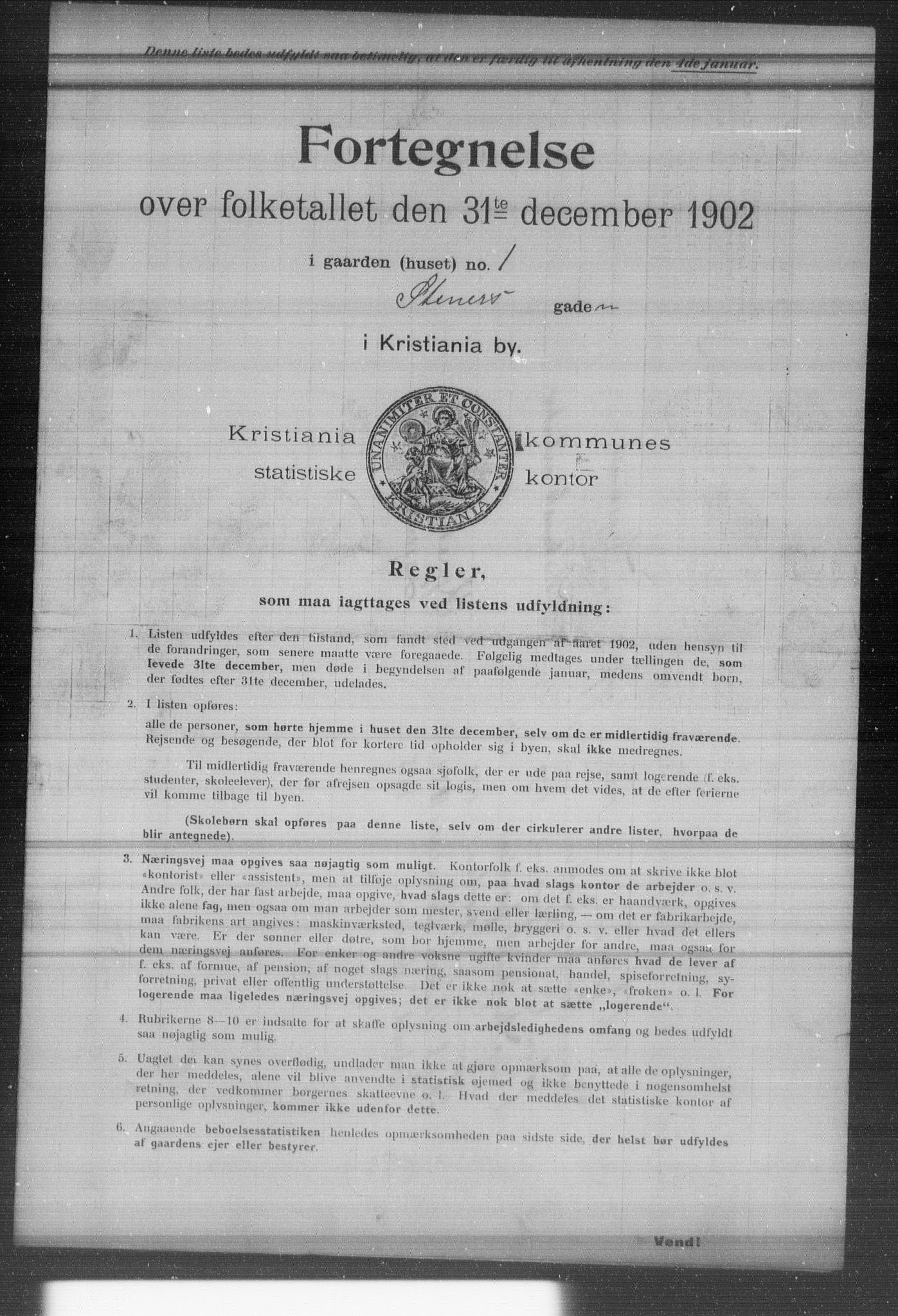 OBA, Municipal Census 1902 for Kristiania, 1902, p. 18585