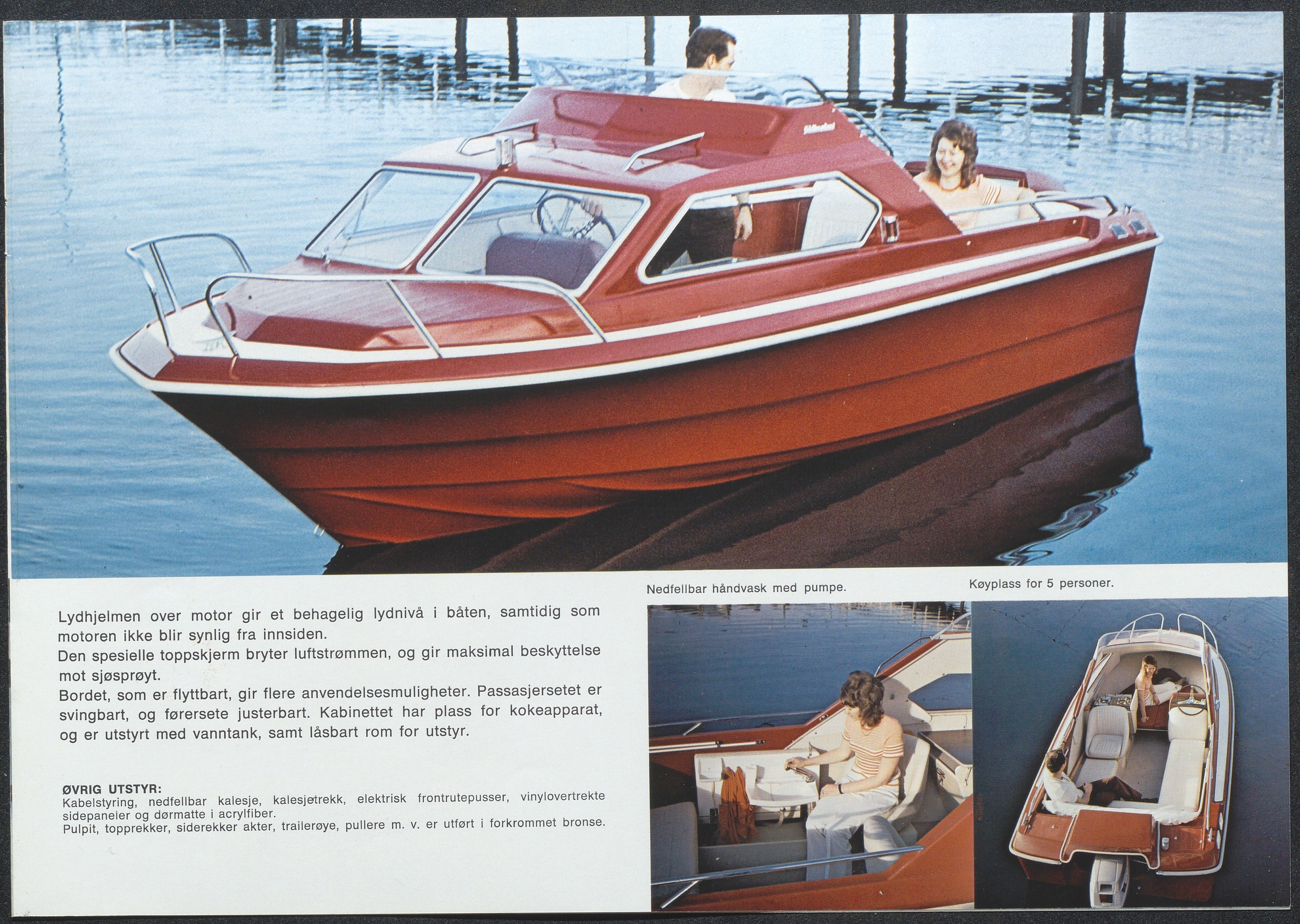 Skibsplast, AAKS/PA-2968/01/X/X01/L0001/0011: Brosjyrer / Seamaster 17 Tour-cruiser (1970-1976). Seamaster 17 Hardtop (1970/71-1975). Sport-Master 15 Hardtop (1970-1986). Sport-Master 15 VS (1971-1987). Sportsmann 14 (1971-1989). 19' Family-ship (1976-1984). 19' Sport-ship (1973-1984), 1970-1989