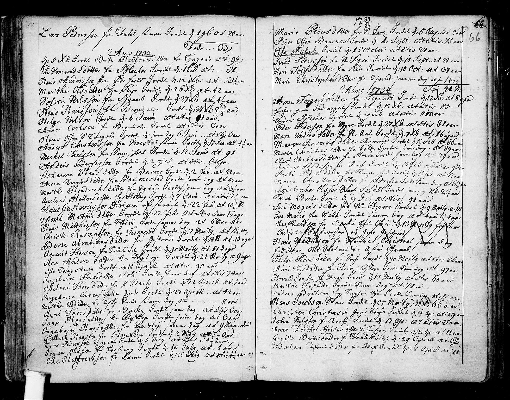 Ramnes kirkebøker, SAKO/A-314/F/Fa/L0001: Parish register (official) no. I 1, 1732-1774, p. 66