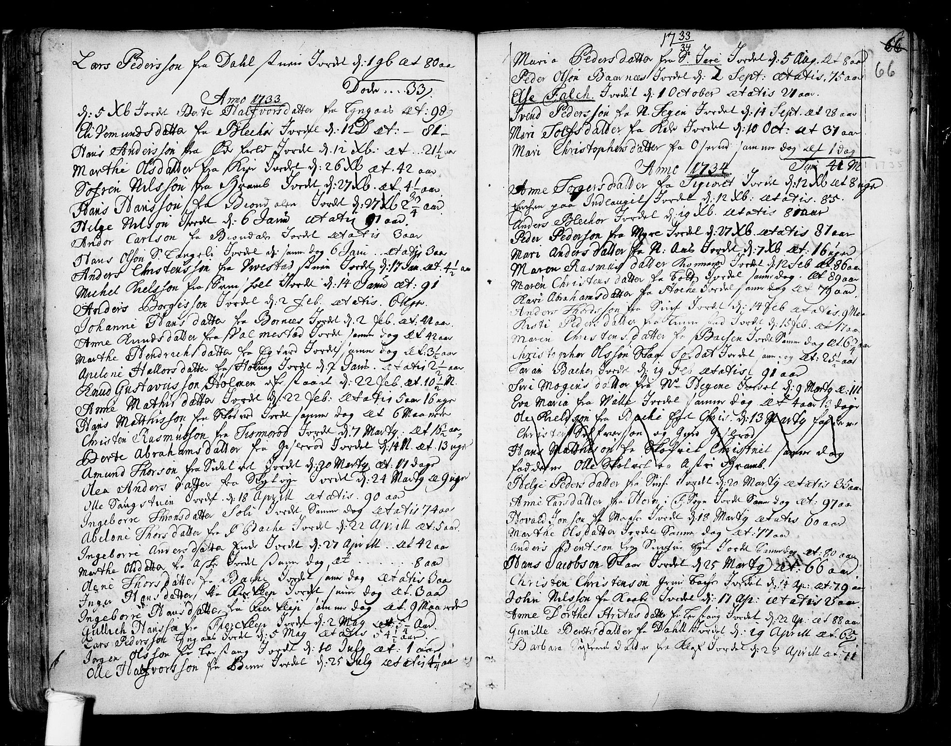 Ramnes kirkebøker, AV/SAKO-A-314/F/Fa/L0001: Parish register (official) no. I 1, 1732-1774, p. 66