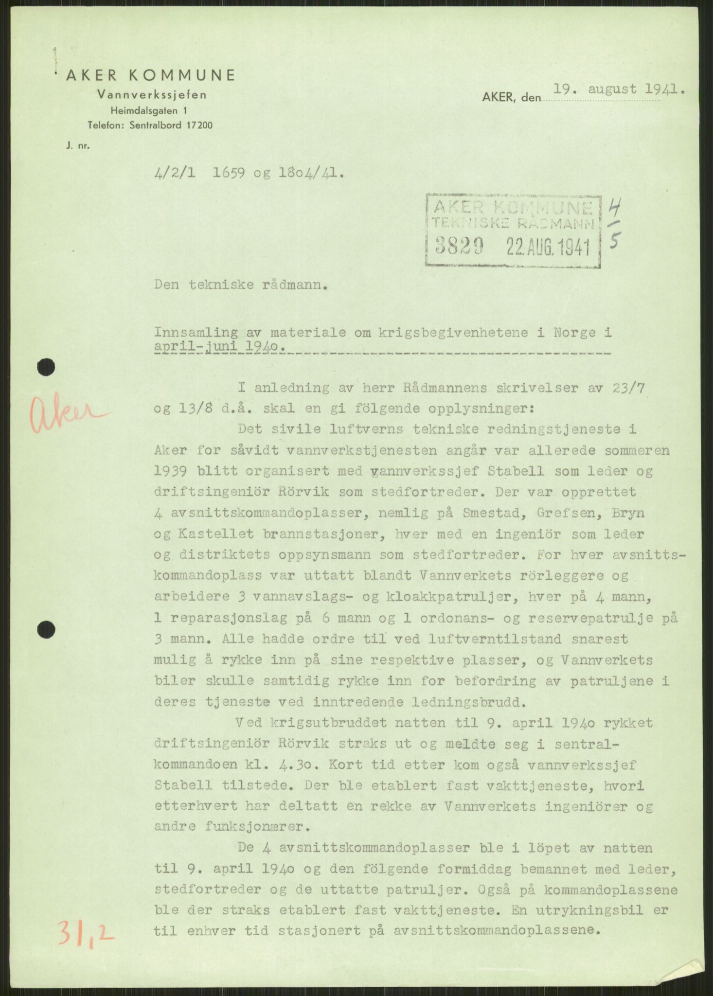 Forsvaret, Forsvarets krigshistoriske avdeling, RA/RAFA-2017/Y/Ya/L0013: II-C-11-31 - Fylkesmenn.  Rapporter om krigsbegivenhetene 1940., 1940, p. 283