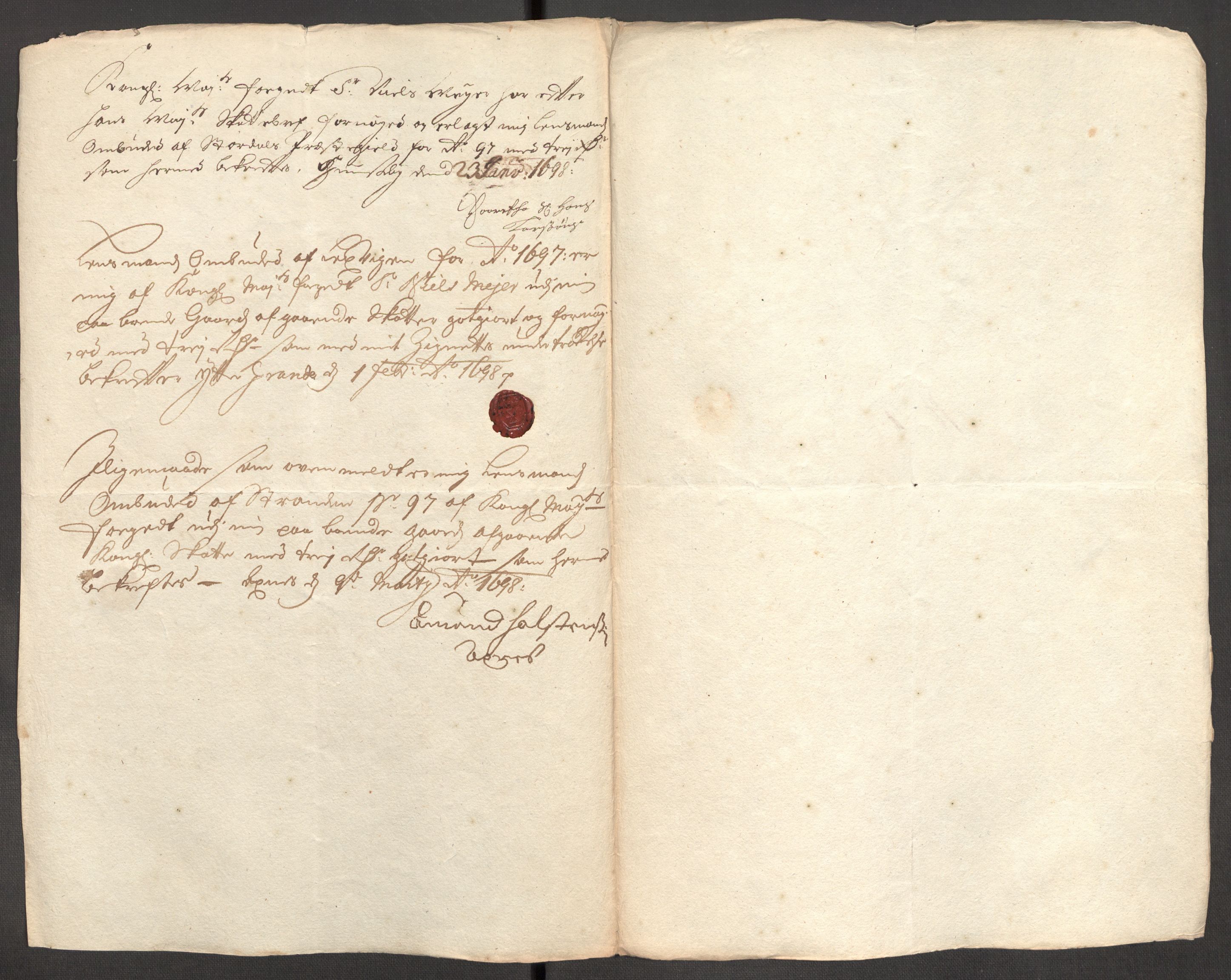 Rentekammeret inntil 1814, Reviderte regnskaper, Fogderegnskap, RA/EA-4092/R62/L4189: Fogderegnskap Stjørdal og Verdal, 1697, p. 157