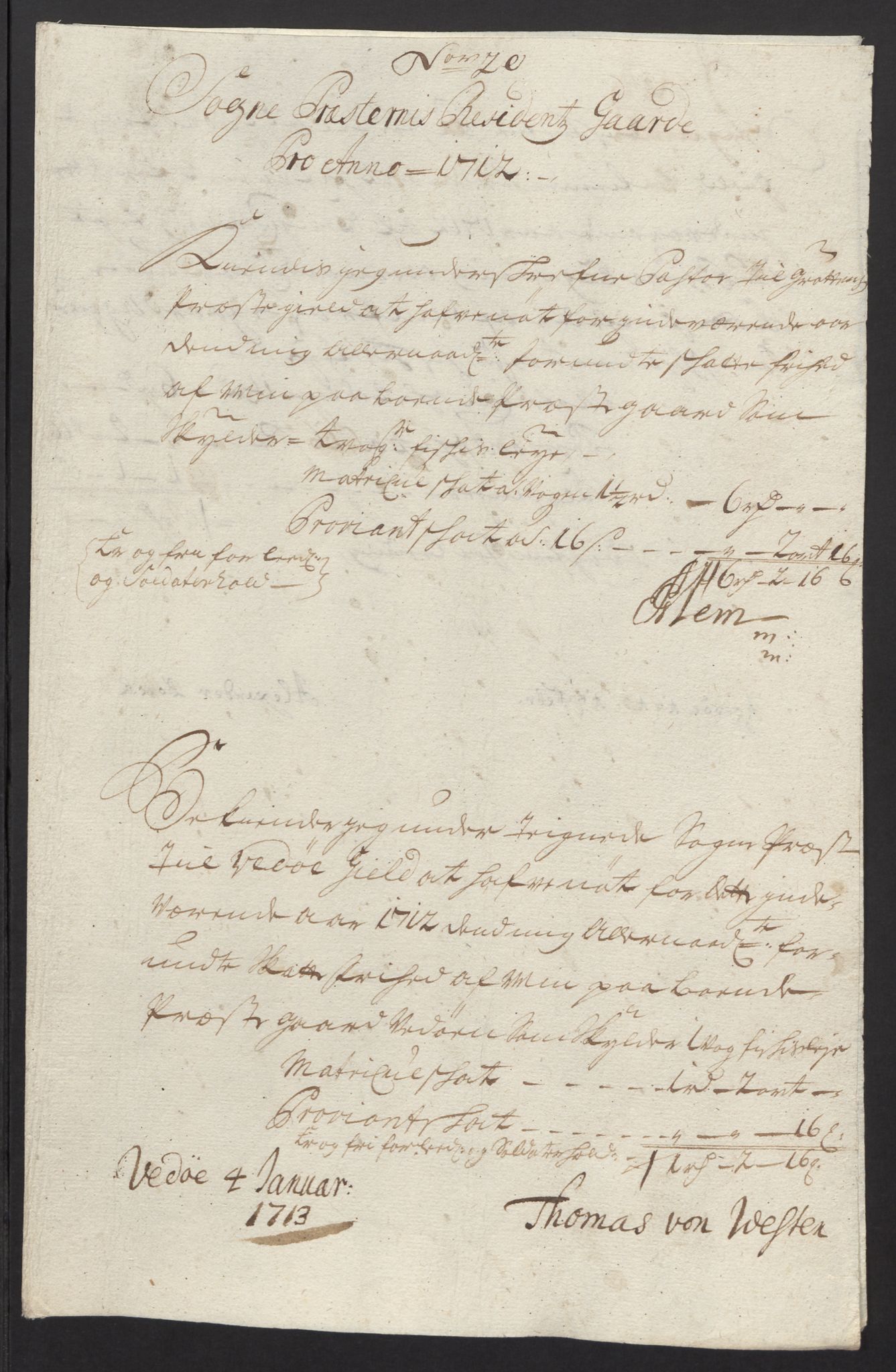 Rentekammeret inntil 1814, Reviderte regnskaper, Fogderegnskap, RA/EA-4092/R55/L3661: Fogderegnskap Romsdal, 1712, p. 195