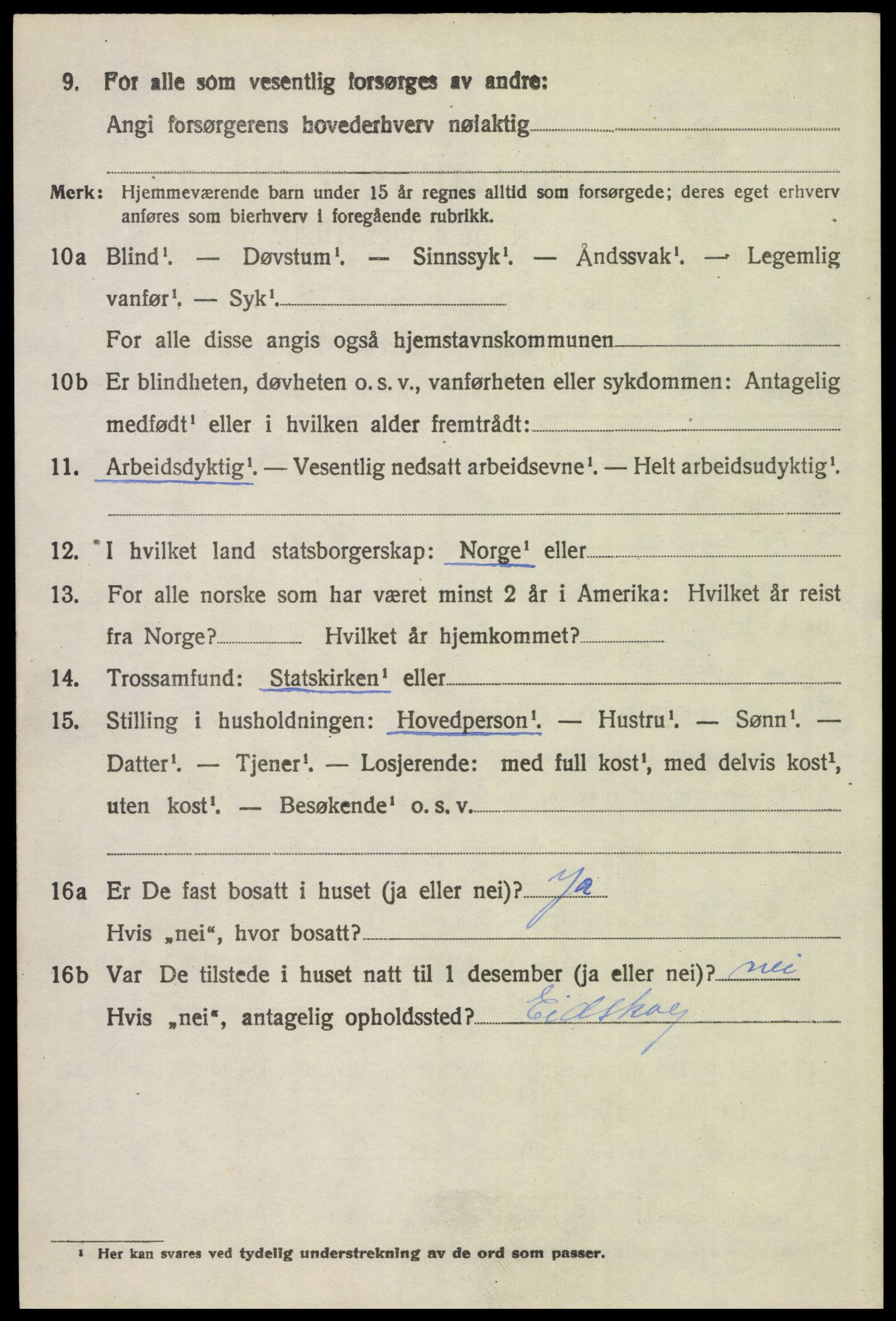 SAH, 1920 census for Eidskog, 1920, p. 2930