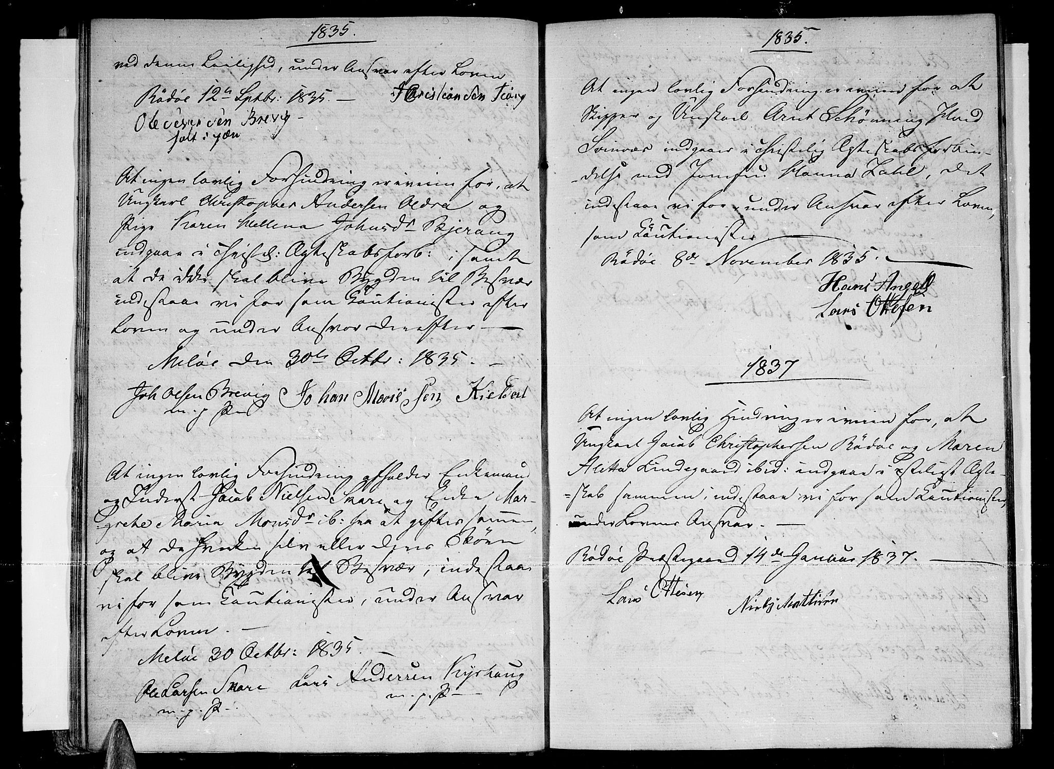 Ministerialprotokoller, klokkerbøker og fødselsregistre - Nordland, SAT/A-1459/841/L0597: Banns register no. 841A05, 1824-1863