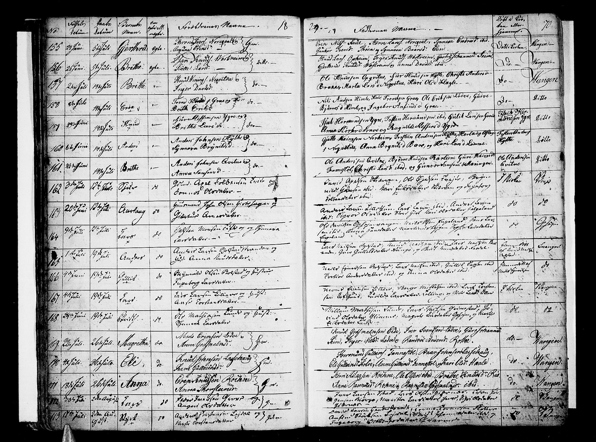 Voss sokneprestembete, SAB/A-79001/H/Haa: Parish register (official) no. A 12, 1823-1837, p. 70