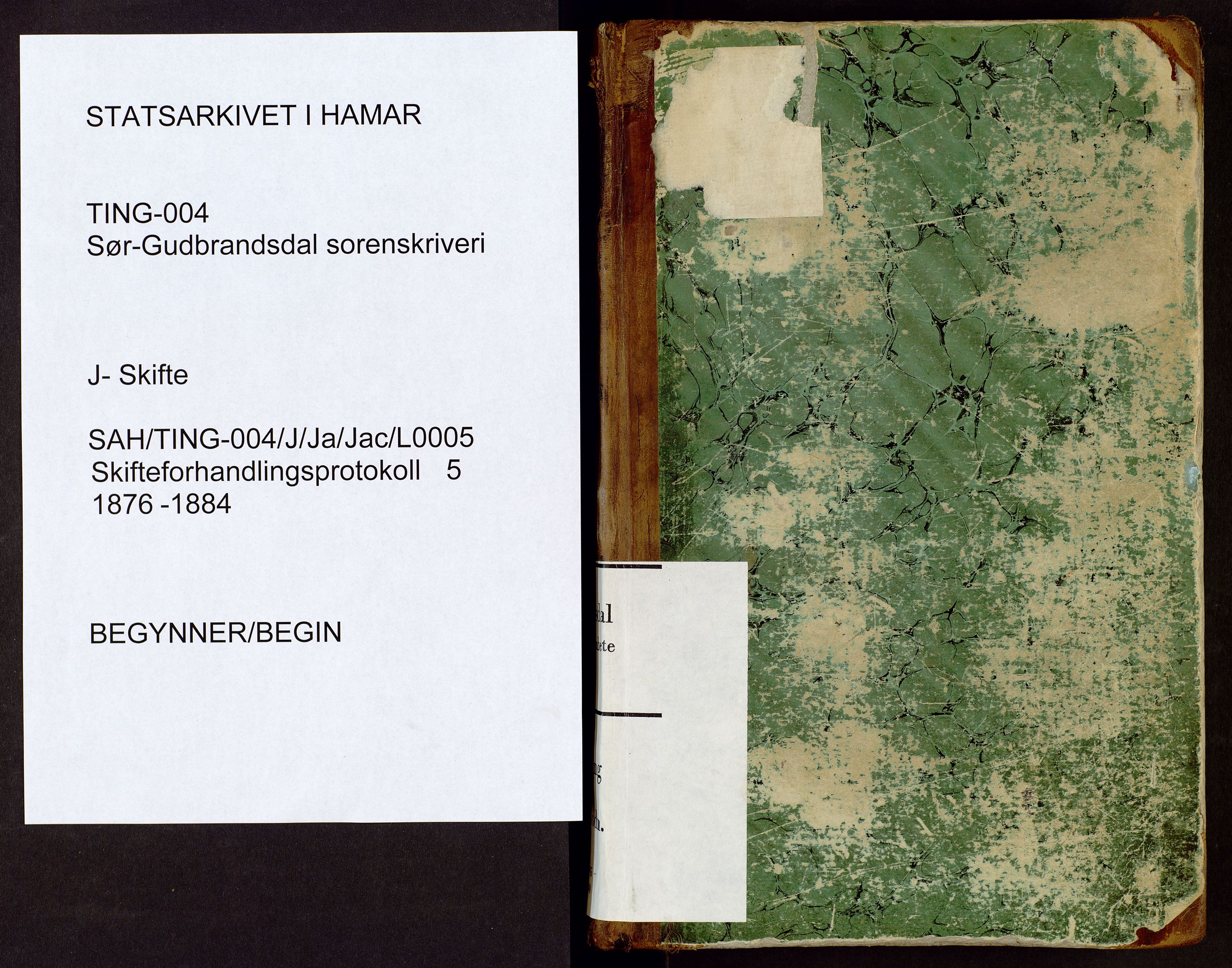 Sør-Gudbrandsdal tingrett, SAH/TING-004/J/Ja/Jac/L0005: Skifteforhandlings- og skifteutlodningsprotokoll, 1876-1884
