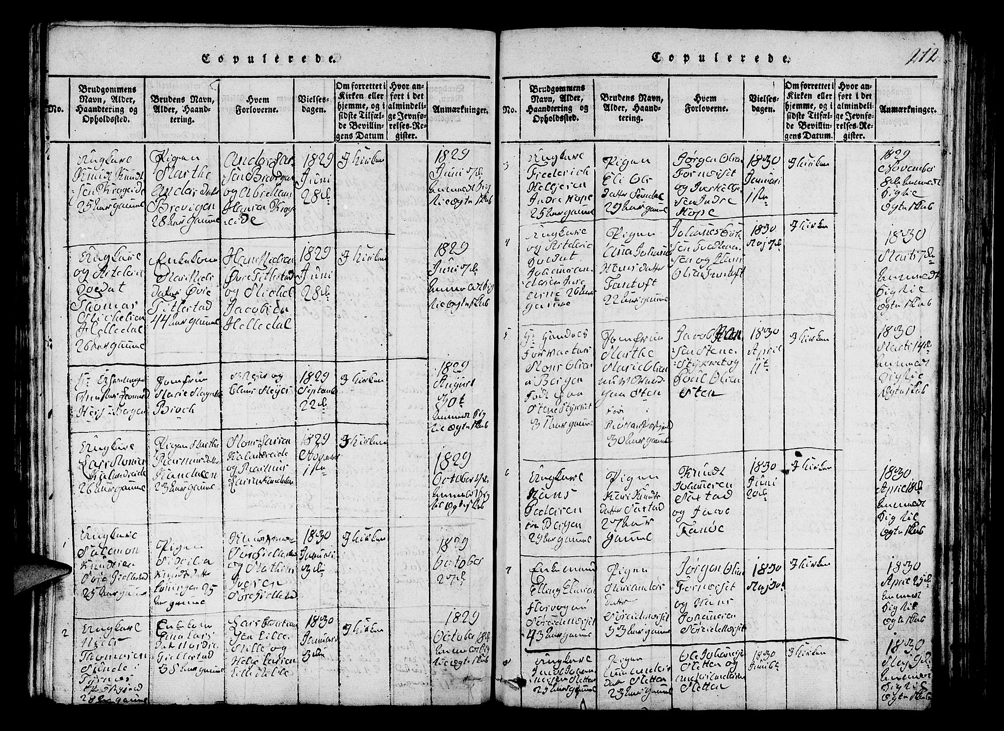 Fana Sokneprestembete, SAB/A-75101/H/Hab/Haba/L0001: Parish register (copy) no. A 1, 1816-1836, p. 212