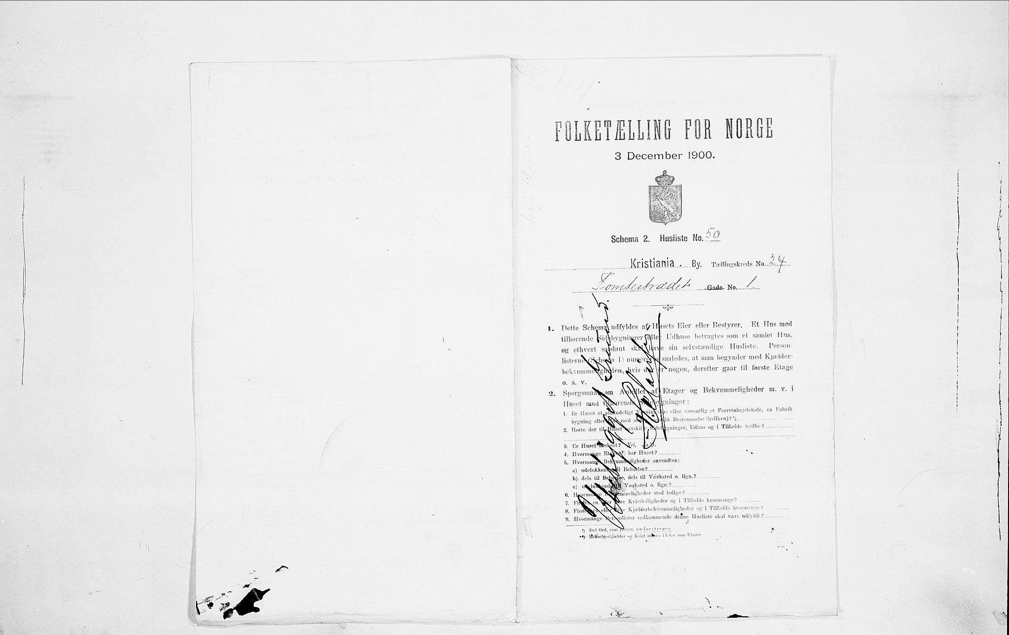 SAO, 1900 census for Kristiania, 1900, p. 102607