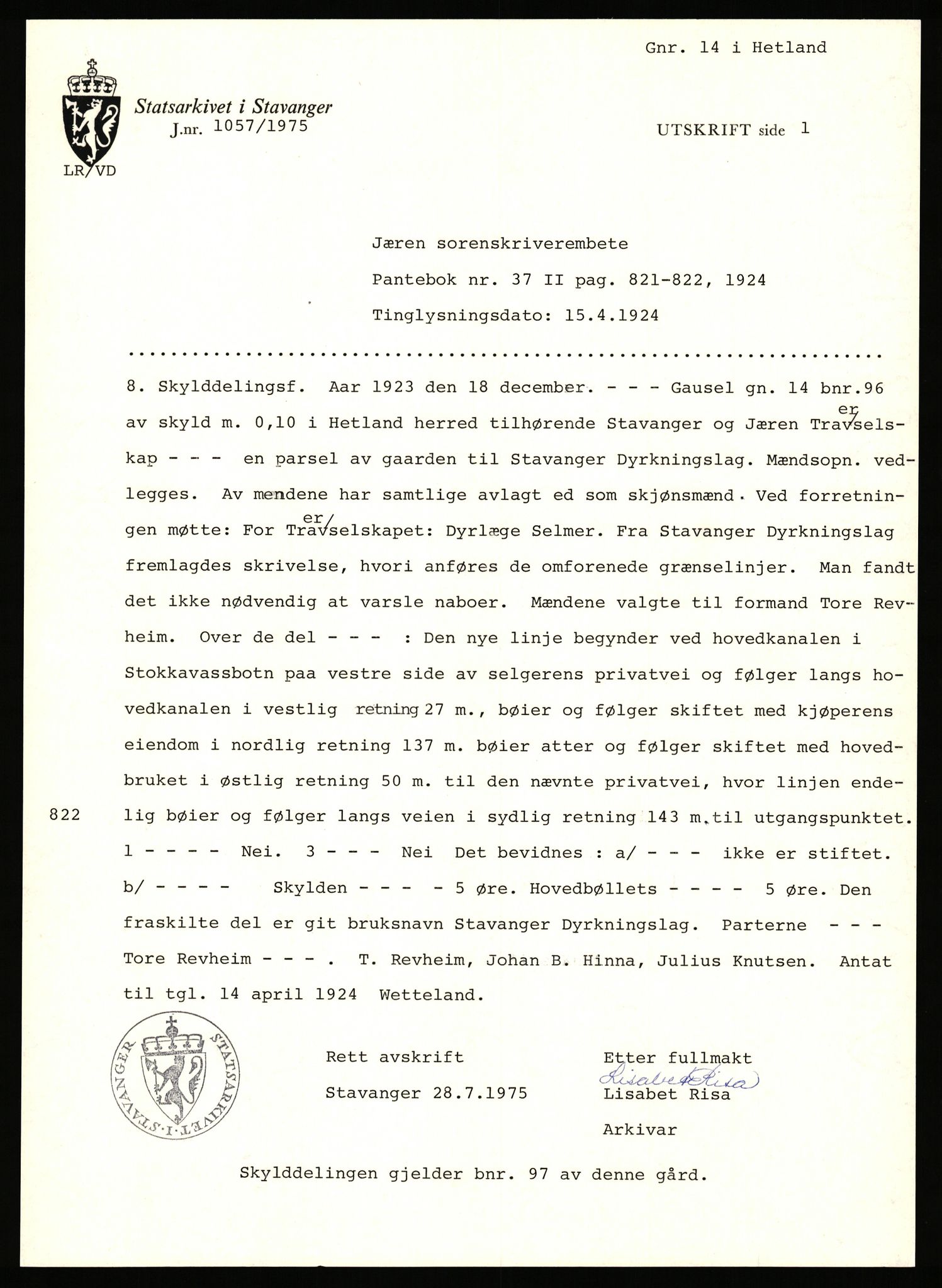 Statsarkivet i Stavanger, AV/SAST-A-101971/03/Y/Yj/L0025: Avskrifter sortert etter gårdsnavn: Garpestad - Gjerde, 1750-1930, p. 191