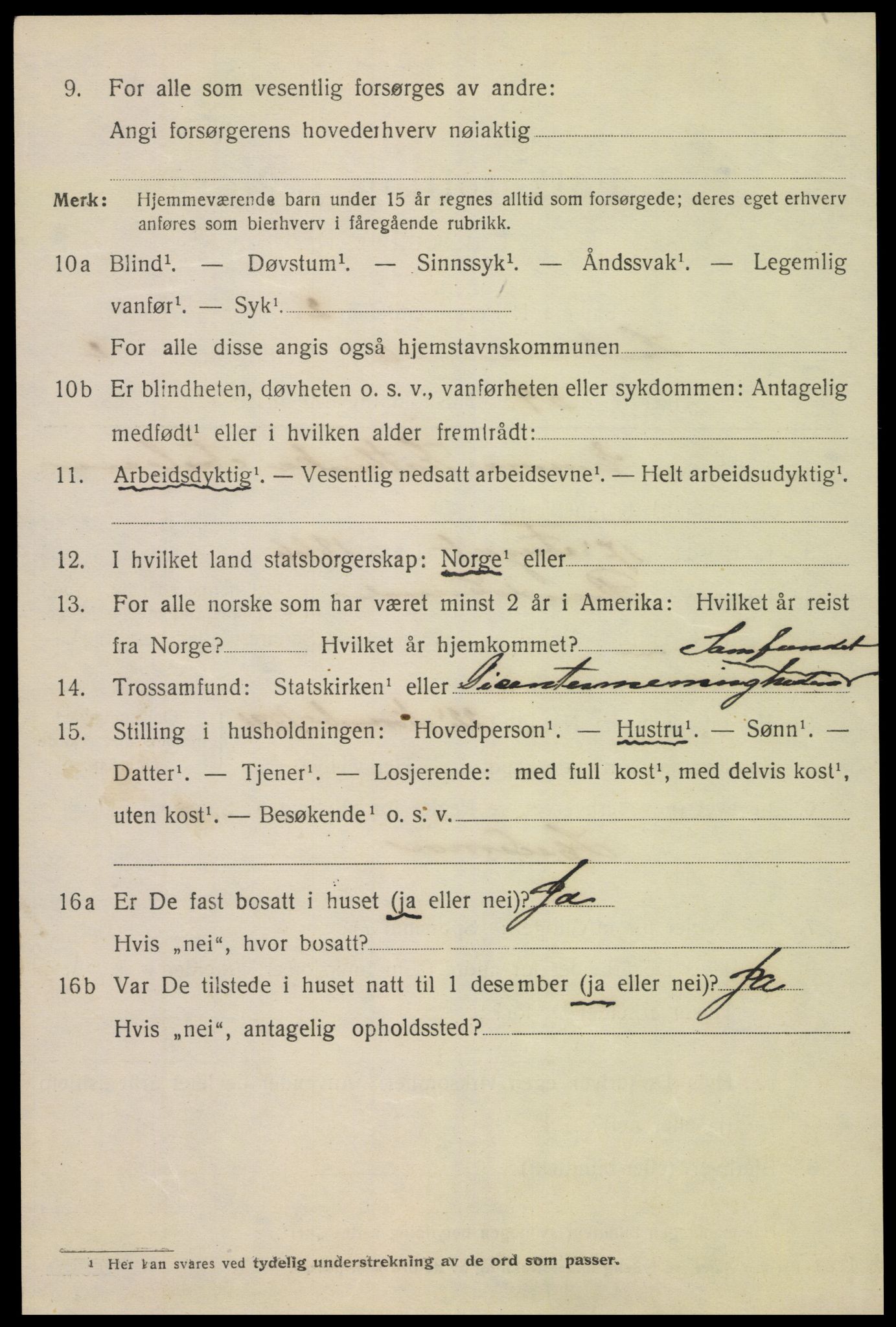 SAK, 1920 census for Kristiansand, 1920, p. 13460