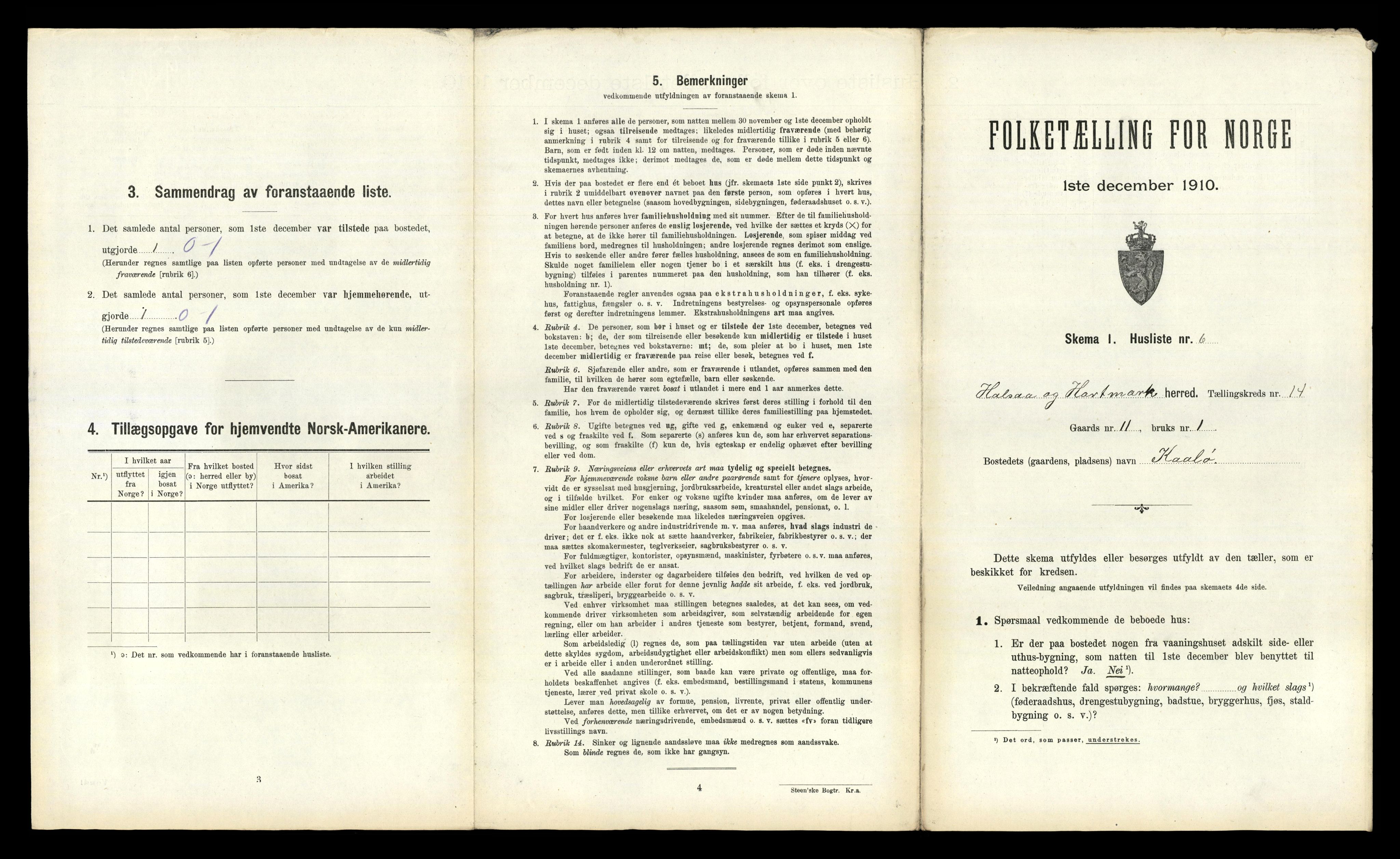 RA, 1910 census for Halse og Harkmark, 1910, p. 1352