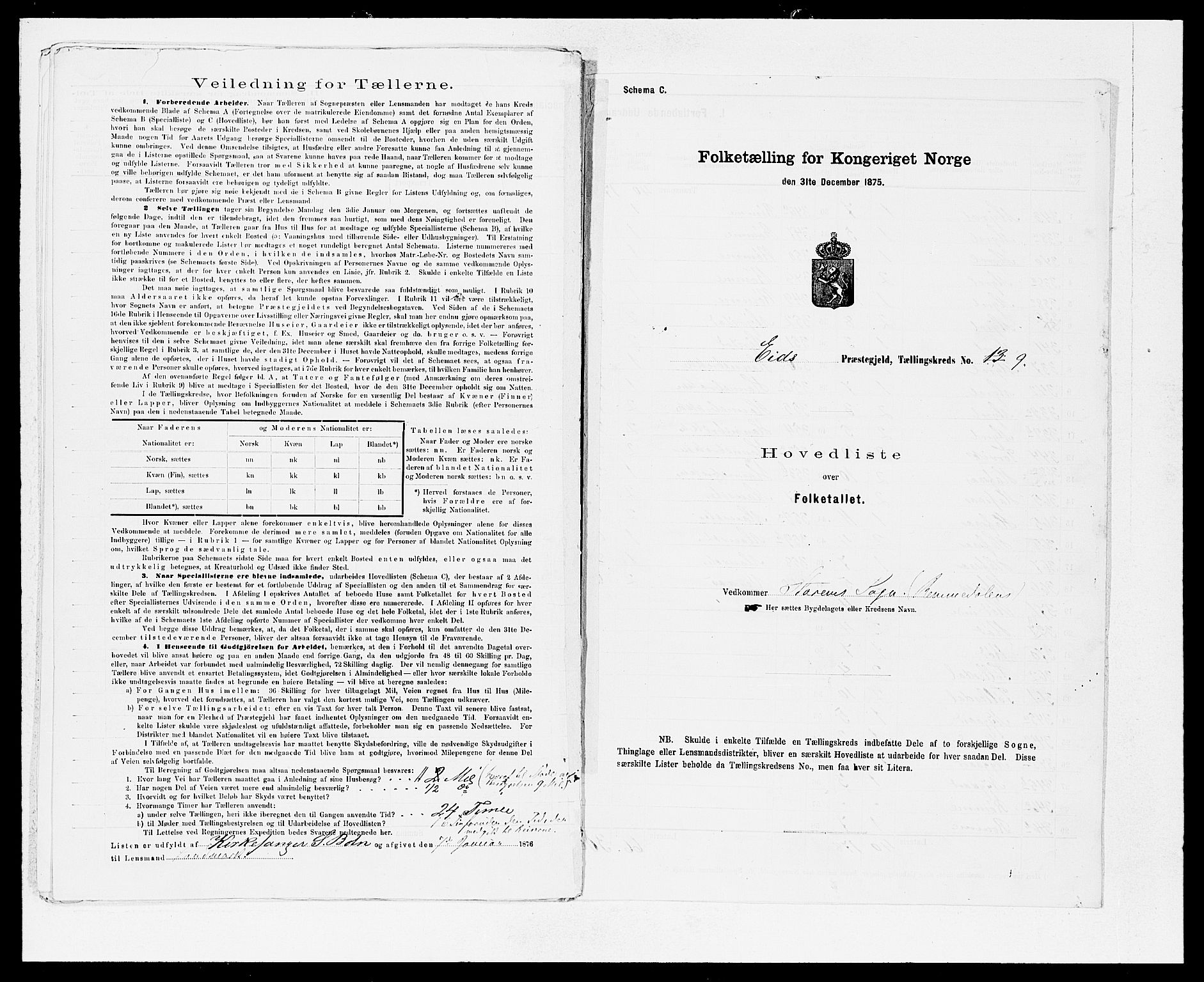 SAB, 1875 Census for 1443P Eid, 1875, p. 20