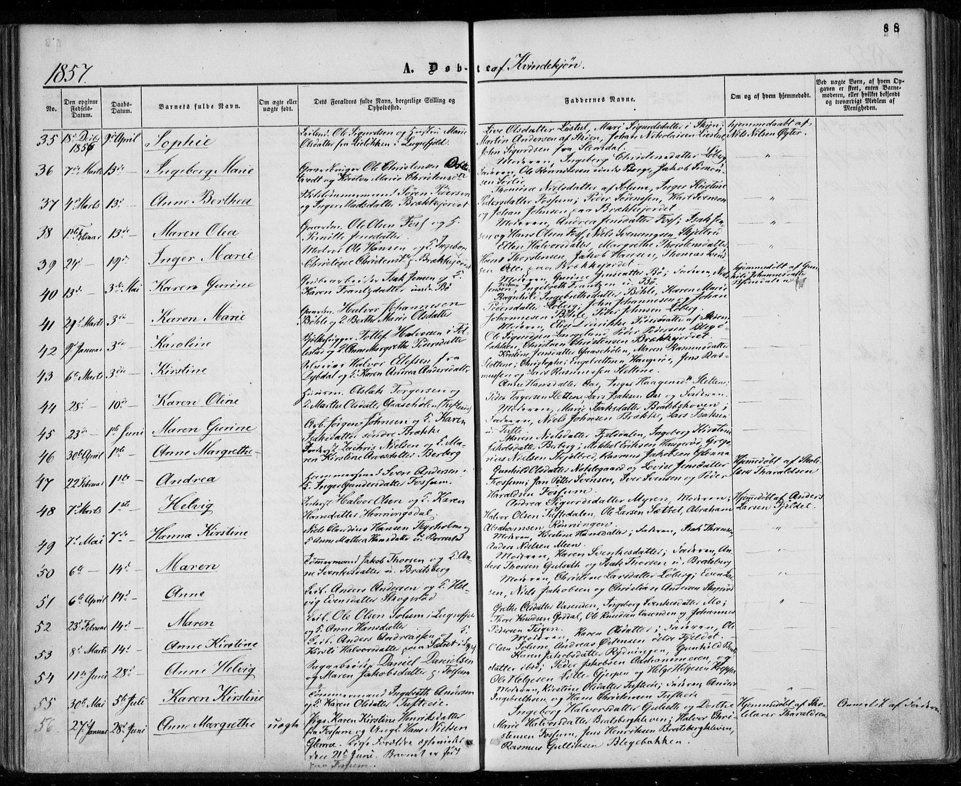 Gjerpen kirkebøker, AV/SAKO-A-265/F/Fa/L0008a: Parish register (official) no. I 8A, 1857-1871, p. 88