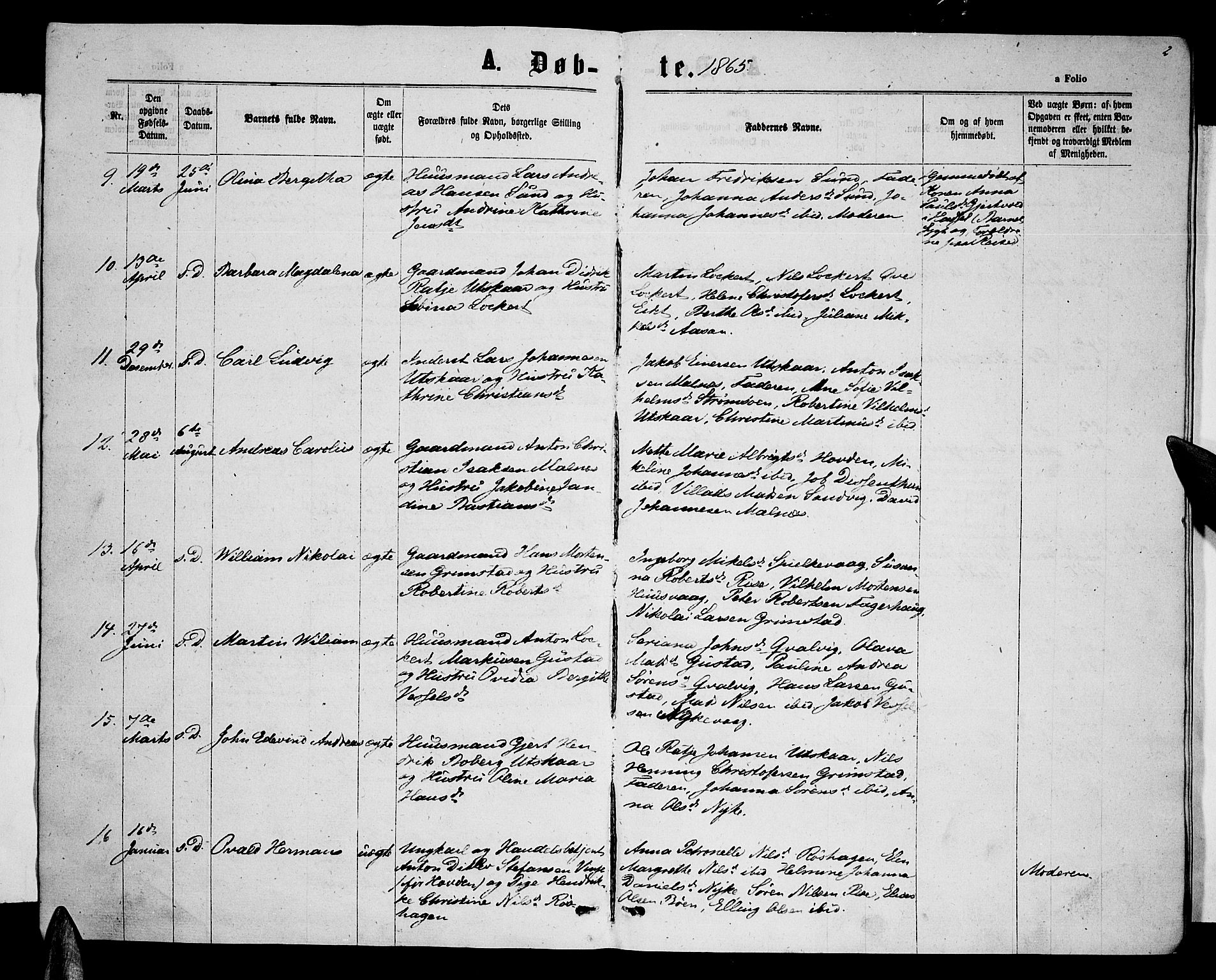 Ministerialprotokoller, klokkerbøker og fødselsregistre - Nordland, AV/SAT-A-1459/892/L1324: Parish register (copy) no. 892C01, 1865-1879, p. 2