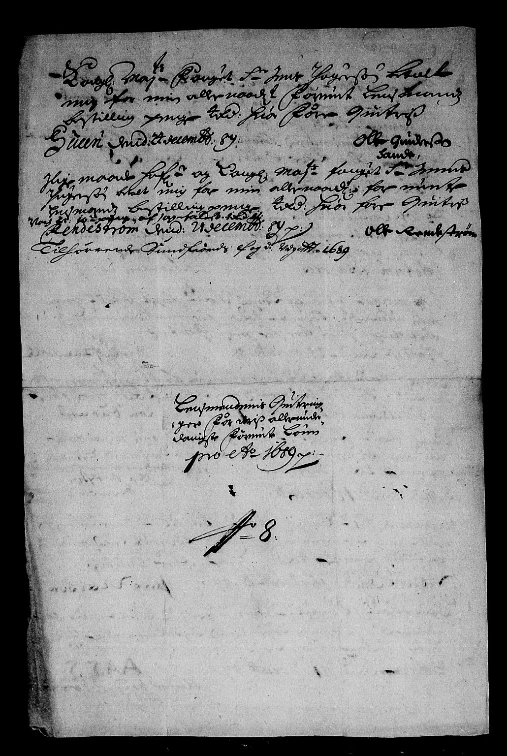 Rentekammeret inntil 1814, Reviderte regnskaper, Stiftamtstueregnskaper, Bergen stiftamt, AV/RA-EA-6043/R/Rc/L0091: Bergen stiftamt, 1689