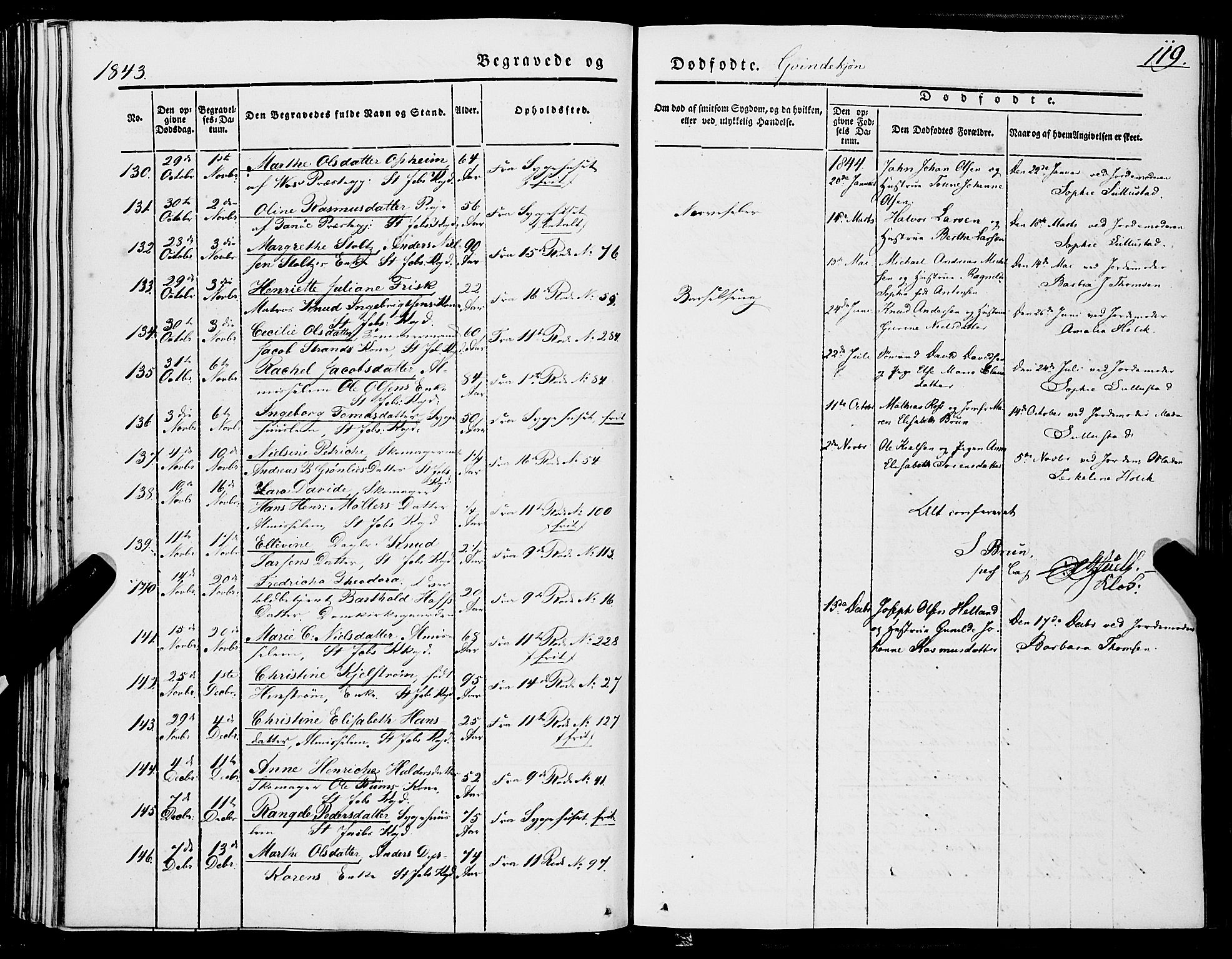 Domkirken sokneprestembete, AV/SAB-A-74801/H/Haa/L0040: Parish register (official) no. E 1, 1841-1853, p. 119