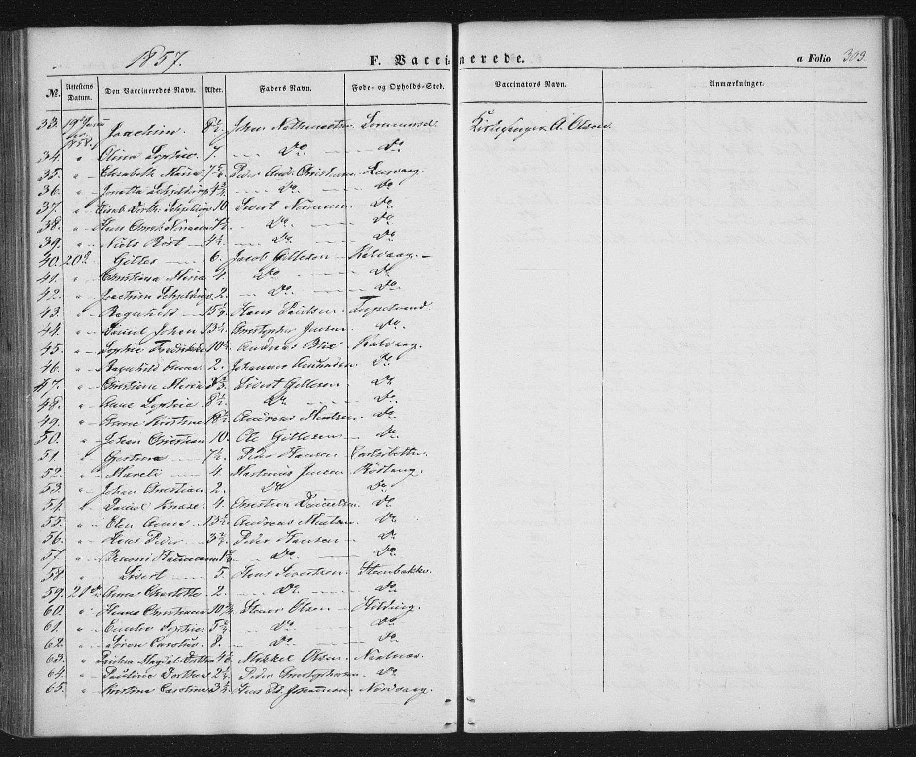 Ministerialprotokoller, klokkerbøker og fødselsregistre - Nordland, AV/SAT-A-1459/859/L0844: Parish register (official) no. 859A04, 1849-1862, p. 303