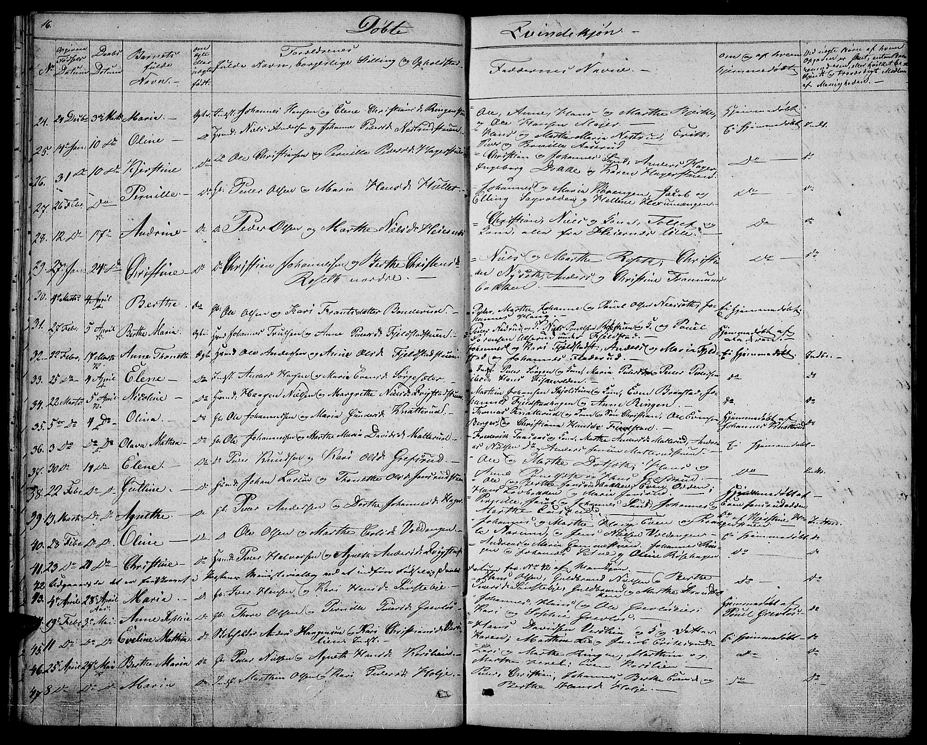Vestre Toten prestekontor, SAH/PREST-108/H/Ha/Hab/L0001: Parish register (copy) no. 1, 1830-1836, p. 16