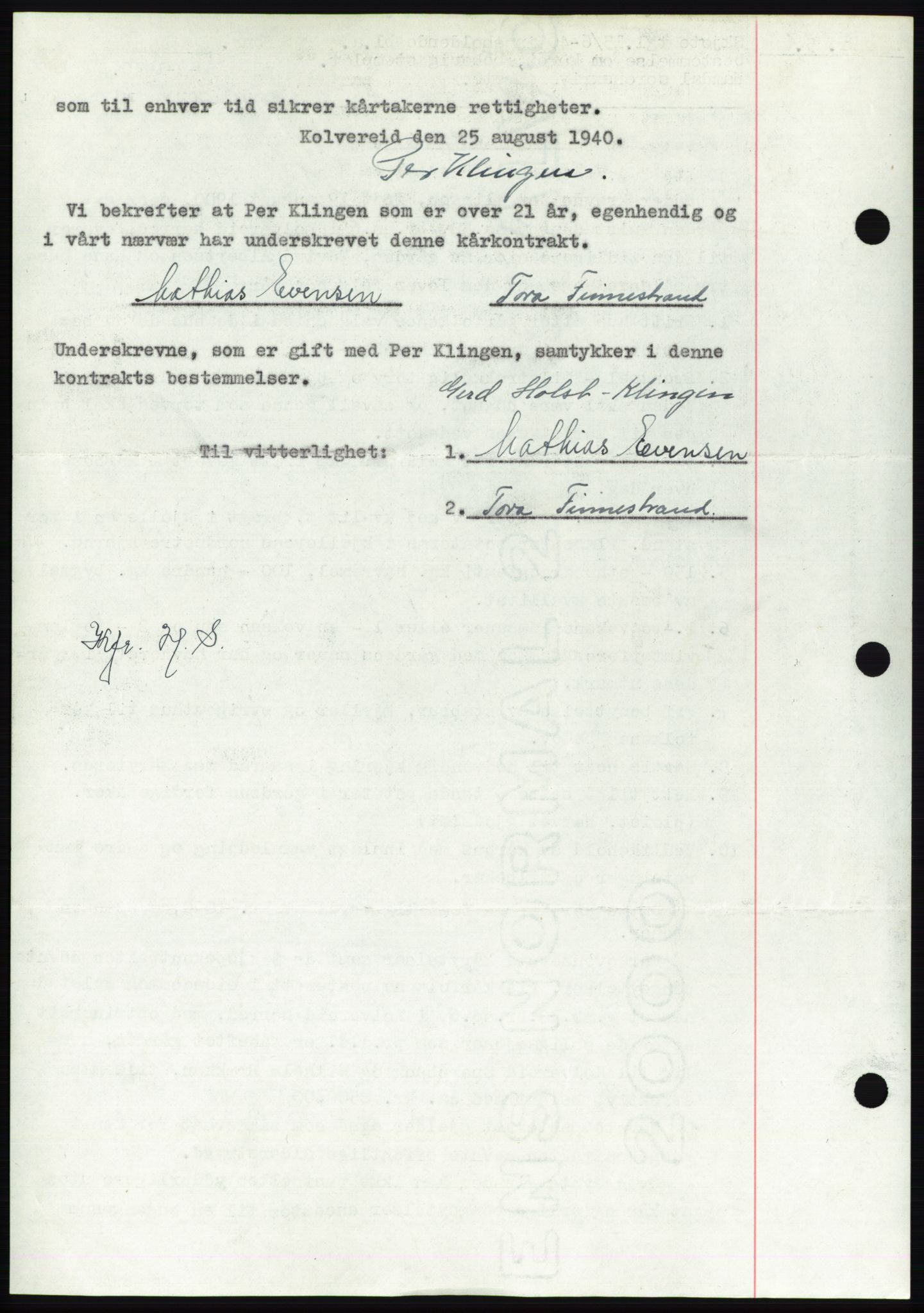 Namdal sorenskriveri, SAT/A-4133/1/2/2C: Mortgage book no. -, 1940-1941, Deed date: 30.09.1940