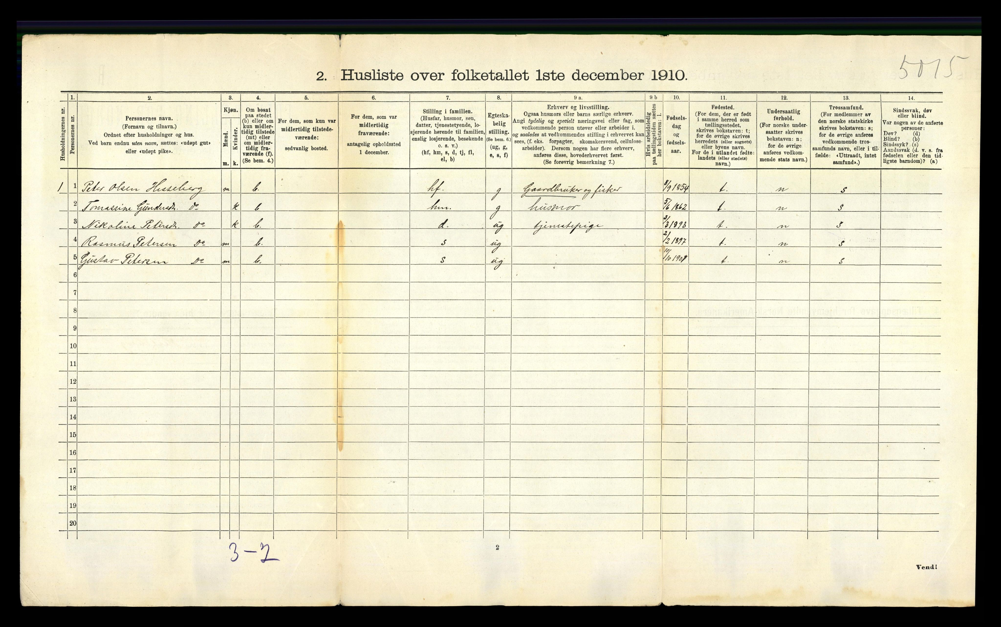 RA, 1910 census for Skodje, 1910, p. 44