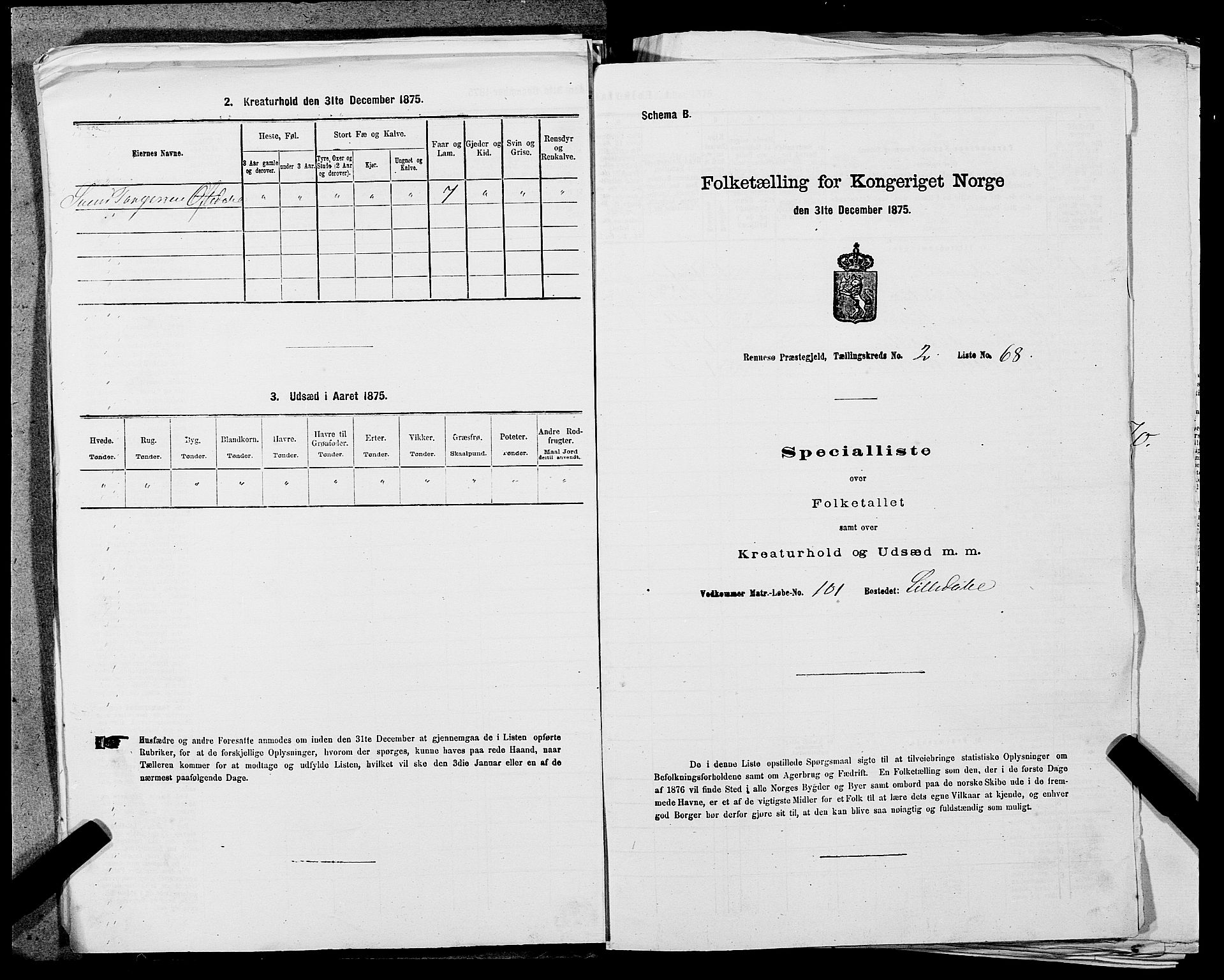 SAST, 1875 census for 1142P Rennesøy, 1875, p. 280