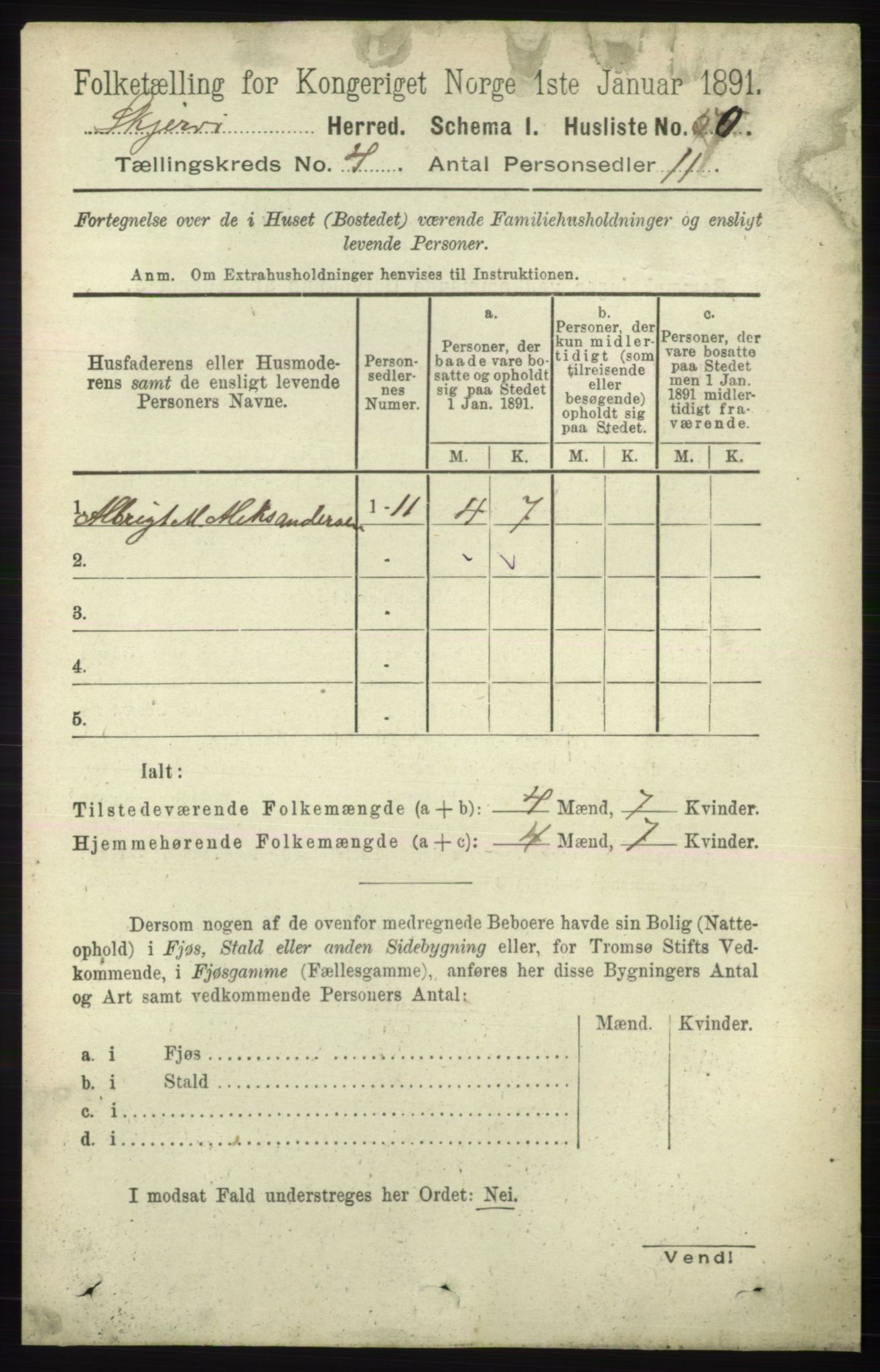 RA, 1891 census for 1941 Skjervøy, 1891, p. 2273