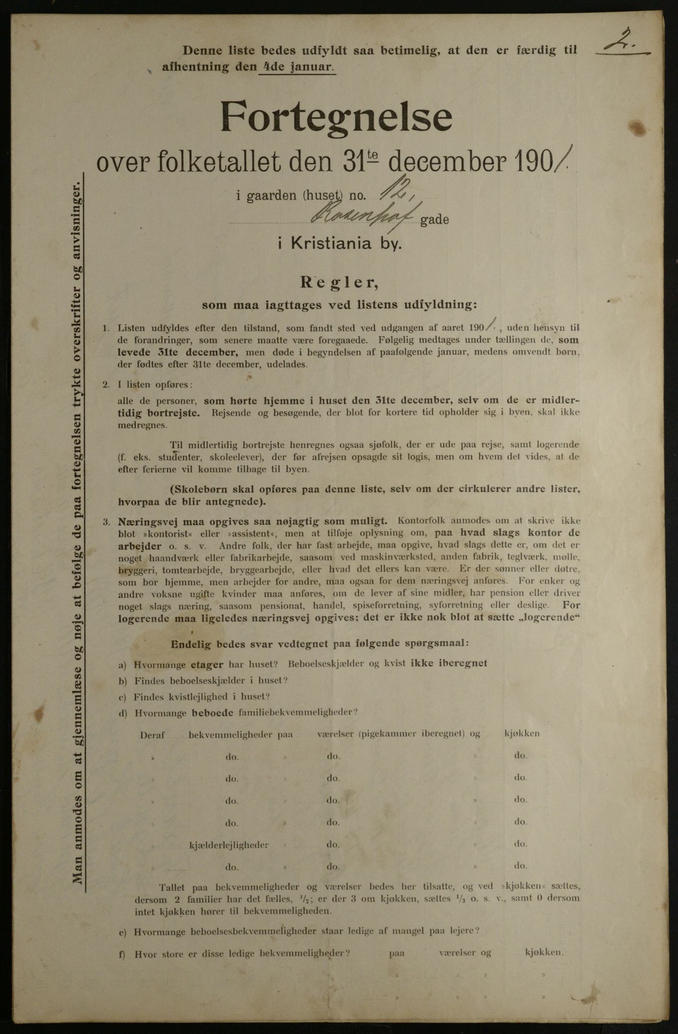 OBA, Municipal Census 1901 for Kristiania, 1901, p. 12834