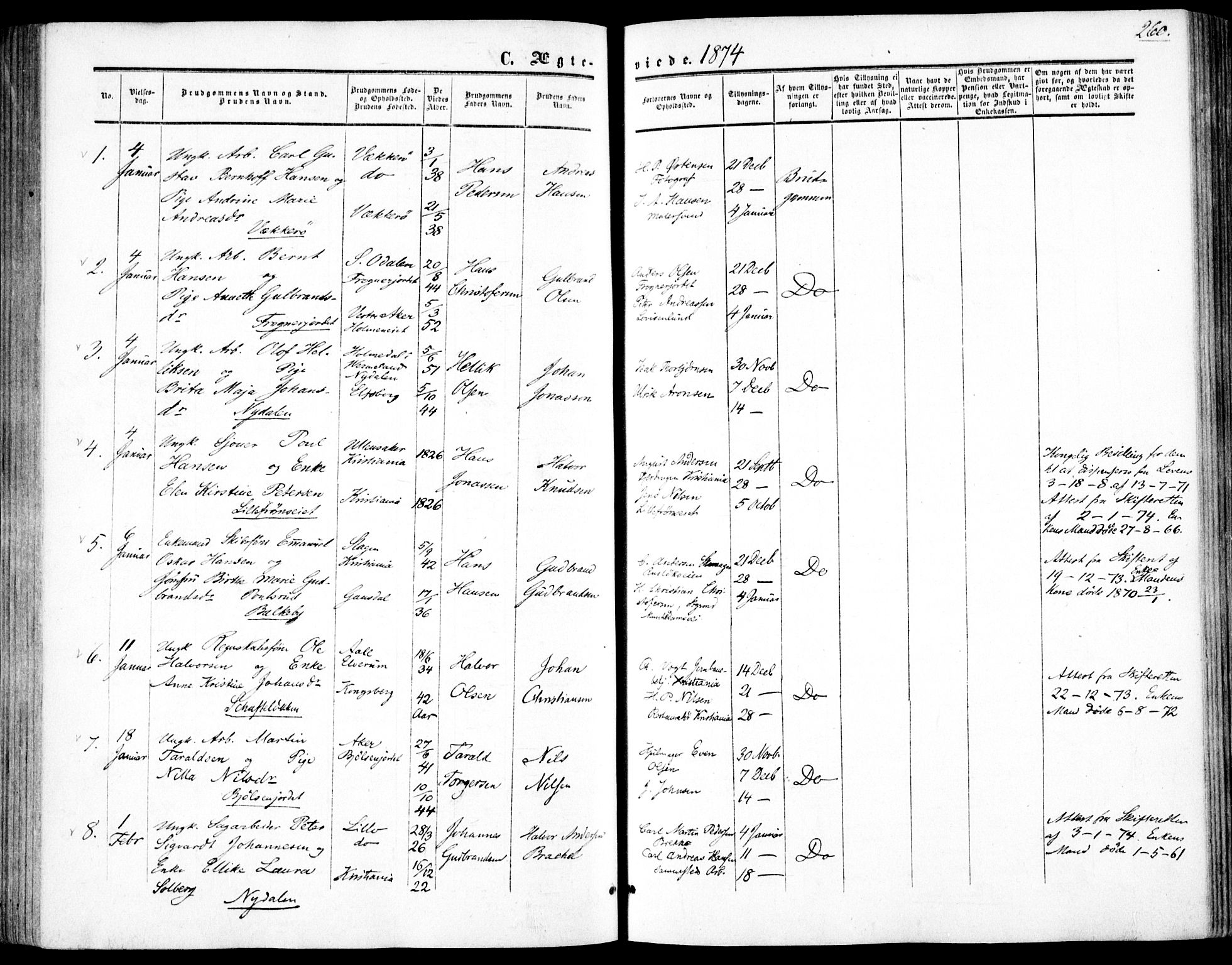 Vestre Aker prestekontor Kirkebøker, SAO/A-10025/F/Fa/L0002: Parish register (official) no. 2, 1855-1877, p. 260