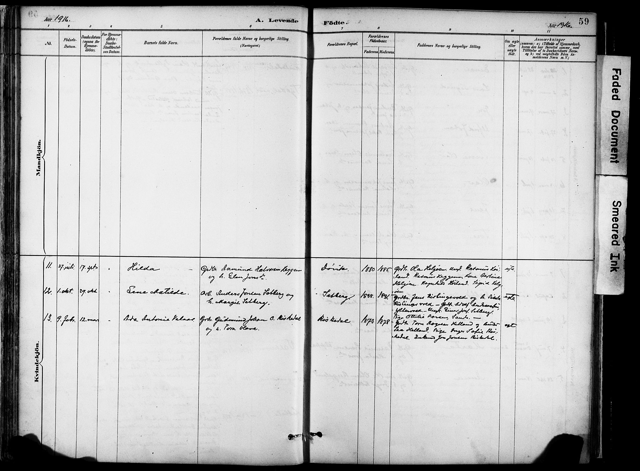 Hjelmeland sokneprestkontor, AV/SAST-A-101843/02/A/L0001: Parish register (official) no. A 16, 1887-1926, p. 59