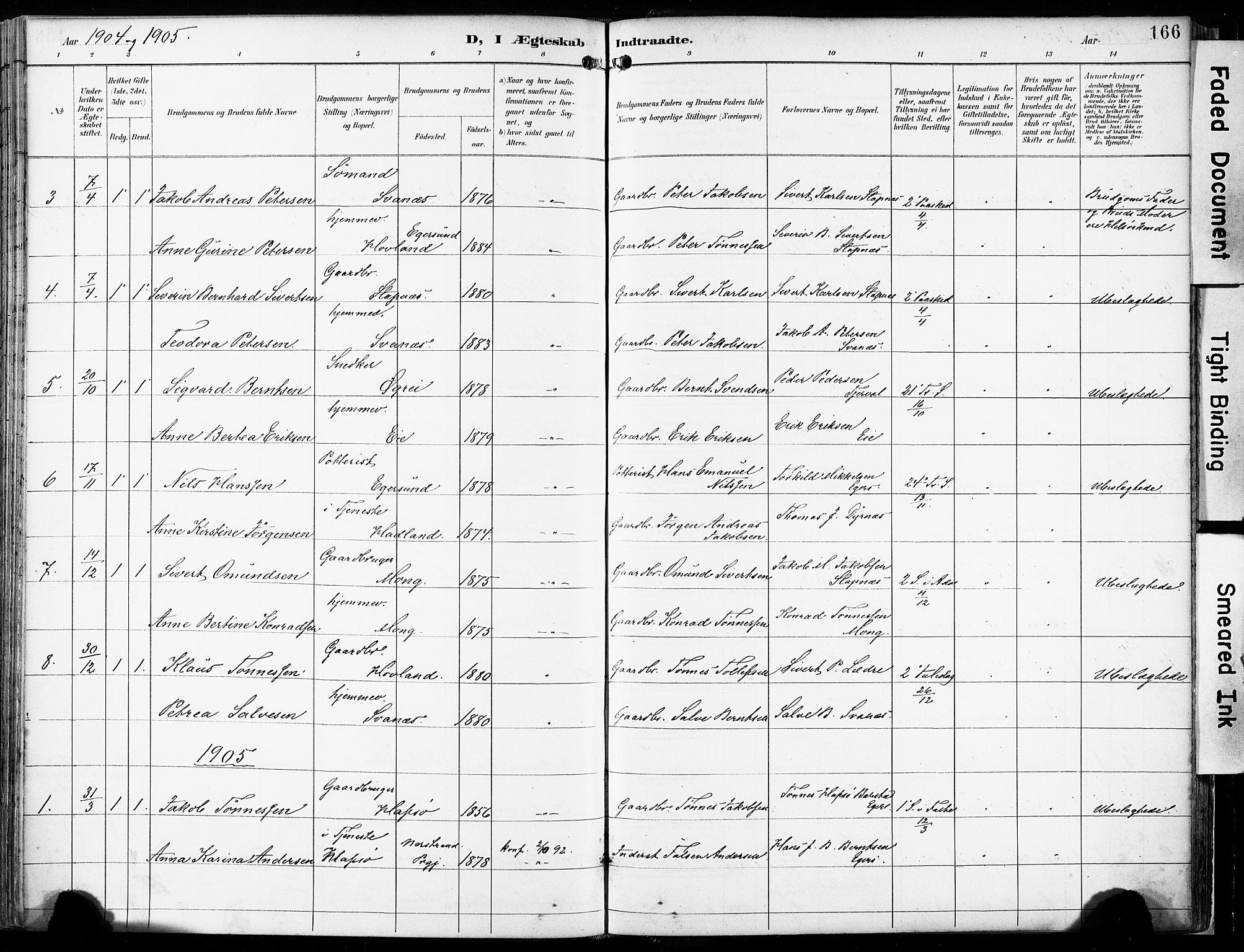 Eigersund sokneprestkontor, AV/SAST-A-101807/S08/L0018: Parish register (official) no. A 17, 1892-1905, p. 166