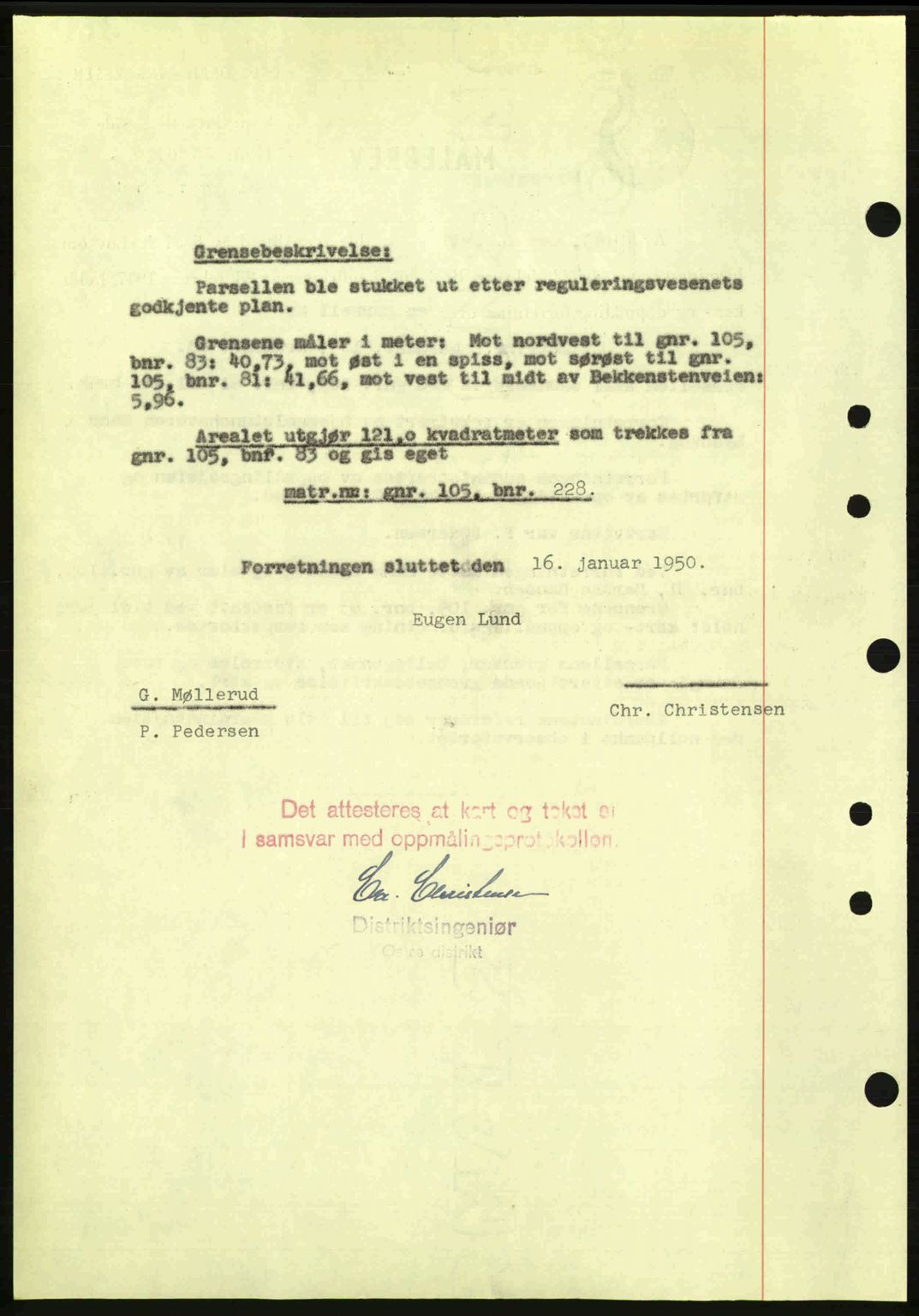 Oslo byskriverembete, AV/SAO-A-10227/G/Gb/Gbd/Gbda/L0017: Mortgage book no. A215, 1949-1950, Diary no: : 1143/1950