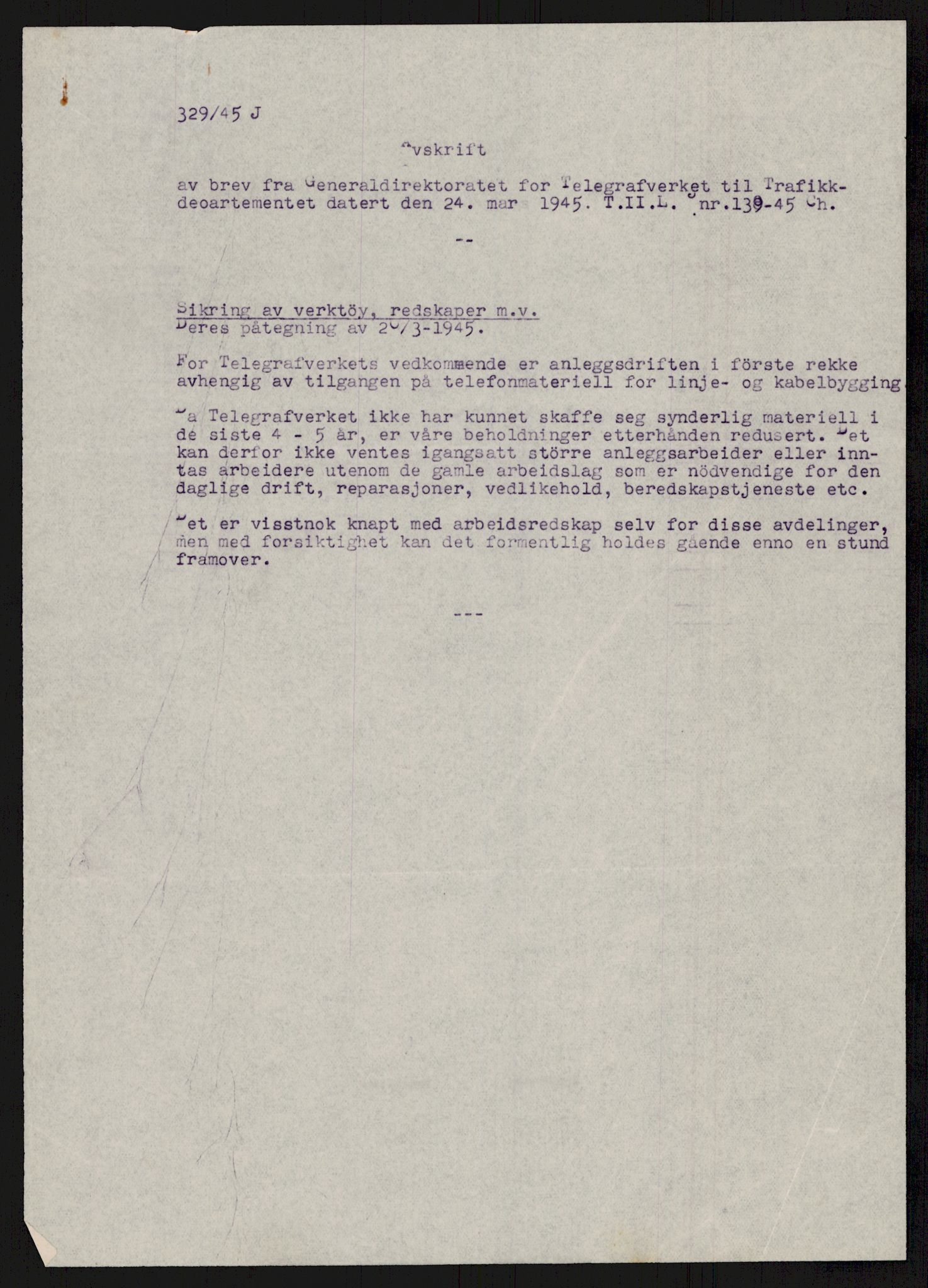 Direktoratet for industriforsyning, Sekretariatet, AV/RA-S-4153/D/Df/L0055: 9. Metallkontoret, 1940-1945, p. 6