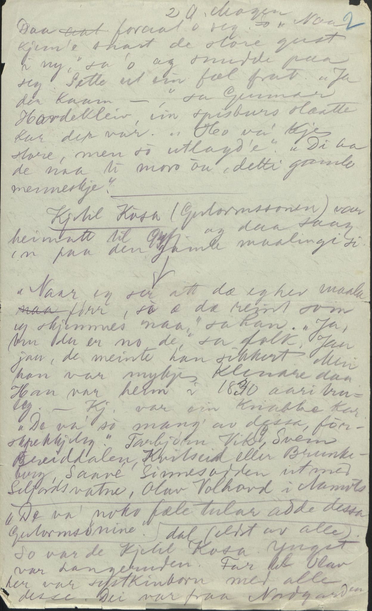 Rikard Berge, TEMU/TGM-A-1003/F/L0004/0052: 101-159 / 156 MRK: Øyfjell, Møsstraand o.a. Ymse rosemålarar, litt om spelemenn, 1908-1909, p. 2