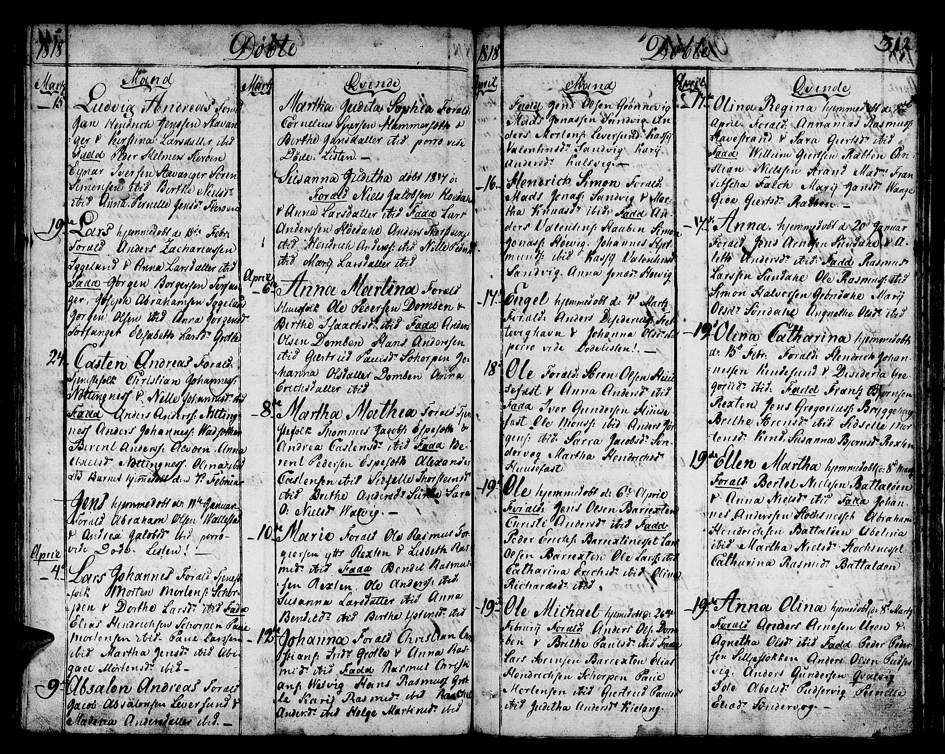 Kinn sokneprestembete, SAB/A-80801/H/Haa/Haaa/L0003: Parish register (official) no. A 3, 1785-1821, p. 312