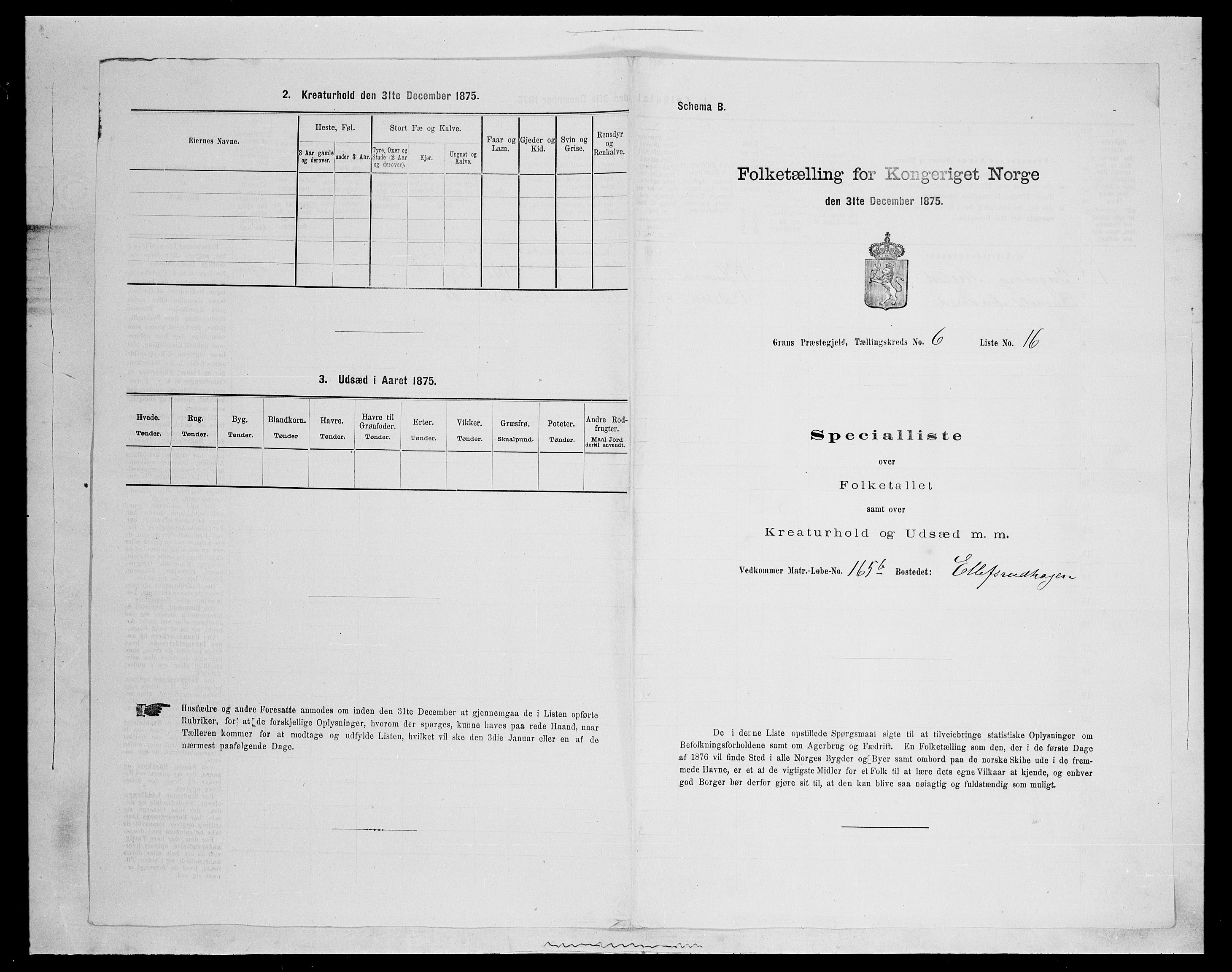 SAH, 1875 census for 0534P Gran, 1875, p. 1051