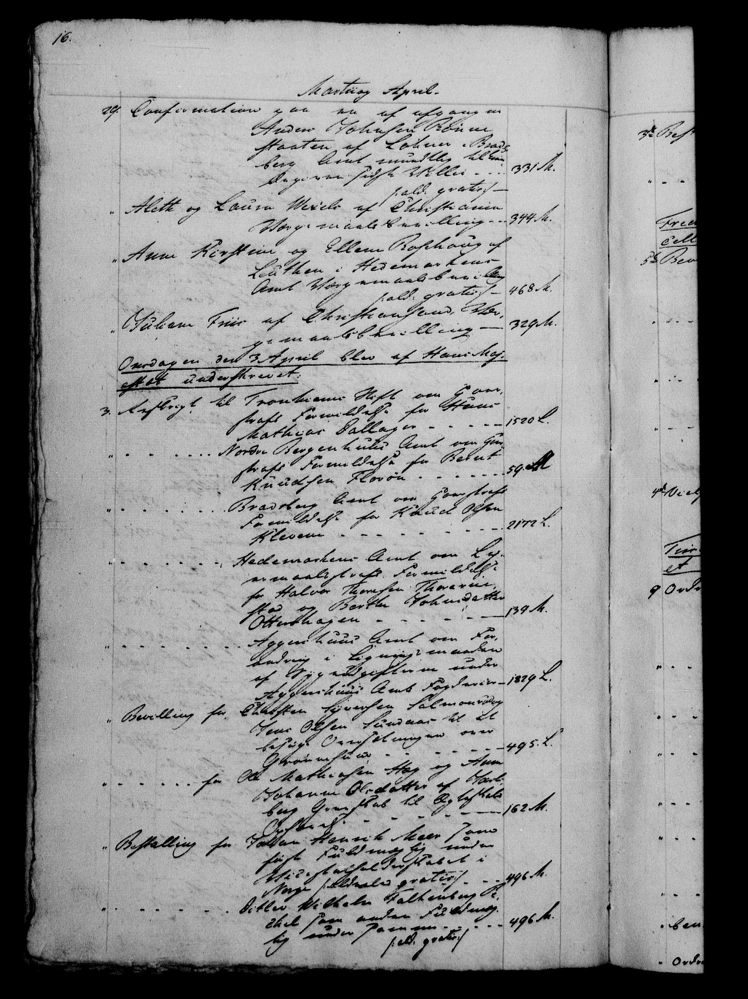 Danske Kanselli 1800-1814, AV/RA-EA-3024/H/Hf/Hfb/Hfbc/L0012: Underskrivelsesbok m. register, 1811, p. 16