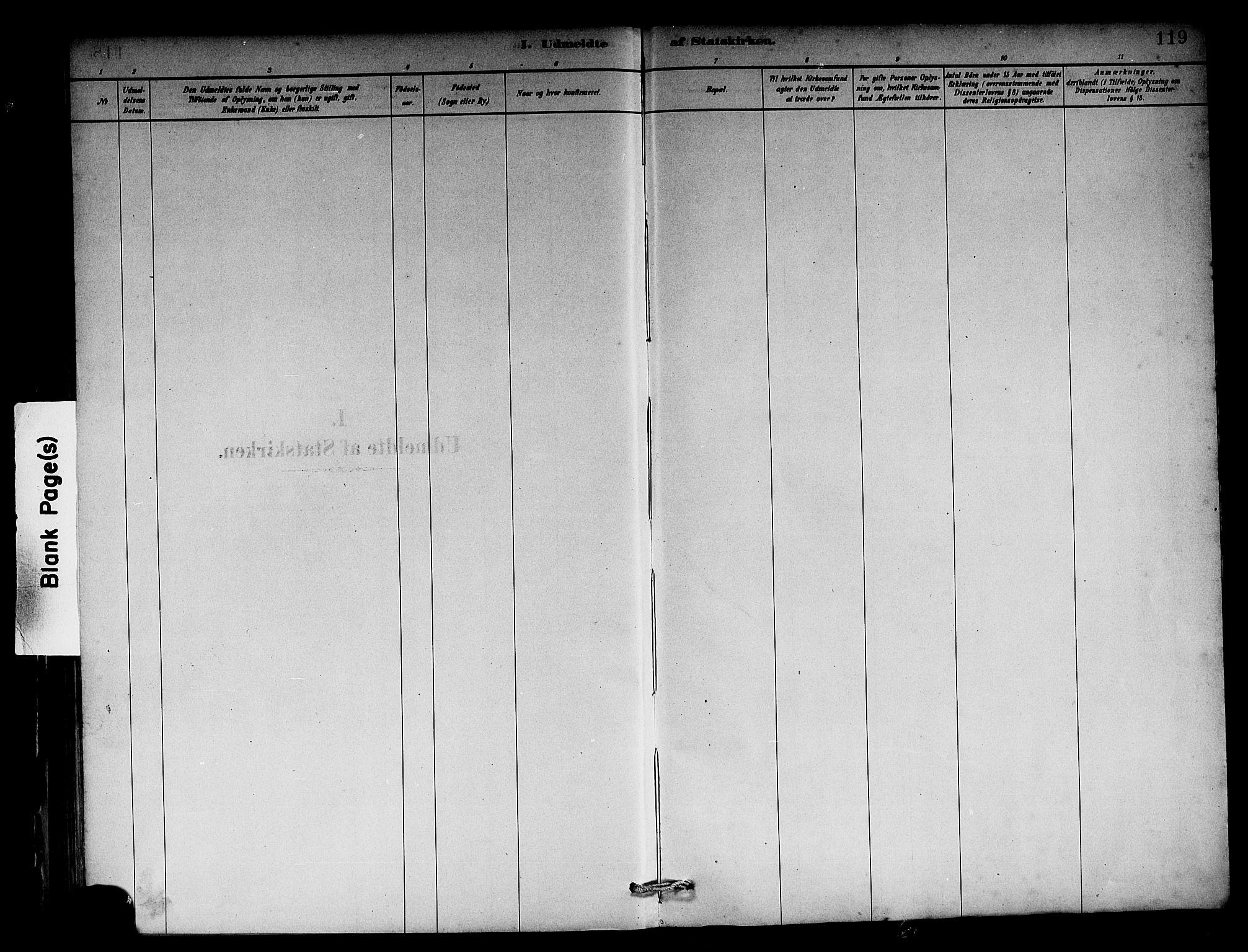 Solund sokneprestembete, SAB/A-81401: Parish register (official) no. A 1, 1881-1902, p. 119