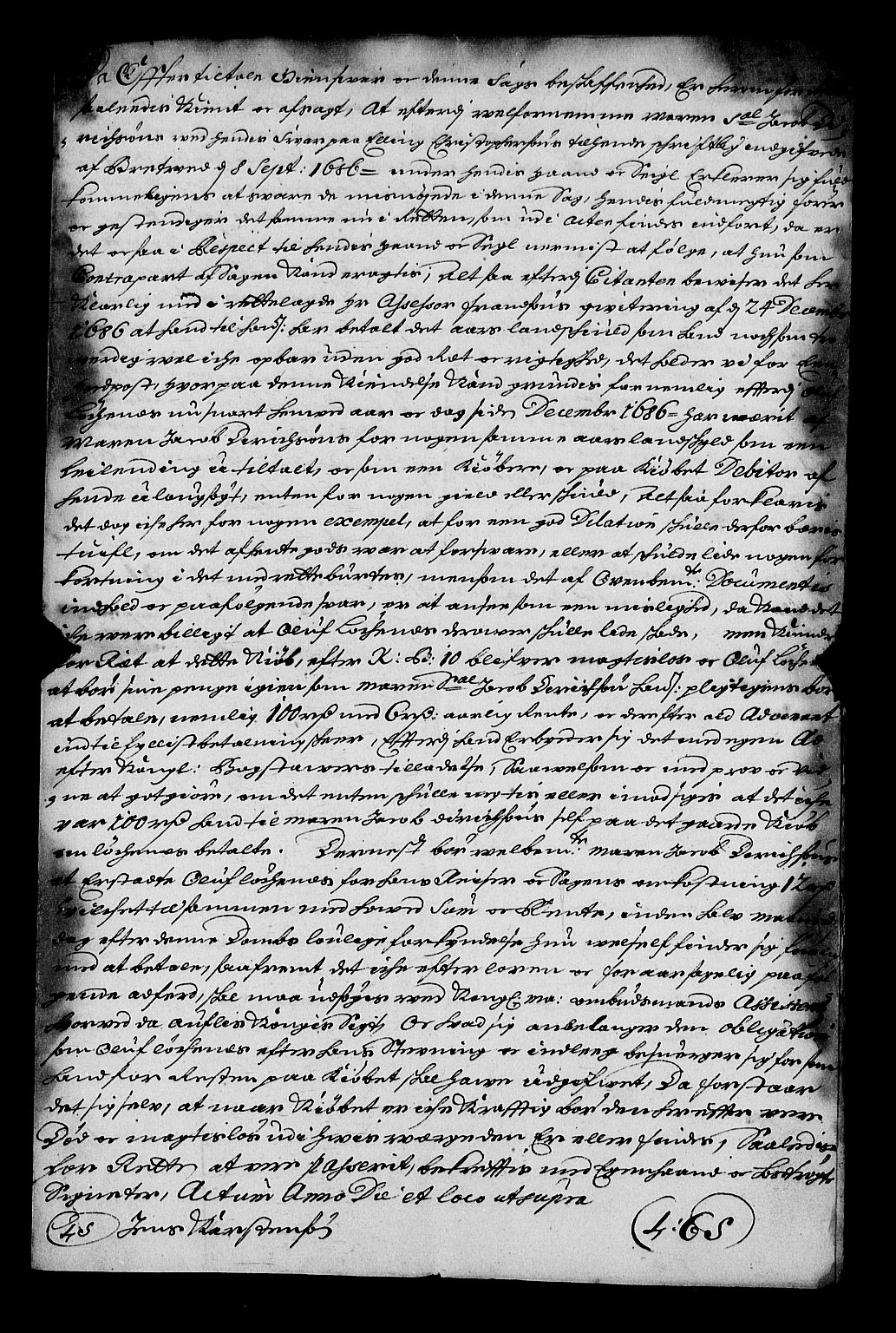 Stattholderembetet 1572-1771, RA/EA-2870/Af/L0004: Avskrifter av vedlegg til originale supplikker, nummerert i samsvar med supplikkbøkene, 1691-1694, p. 134