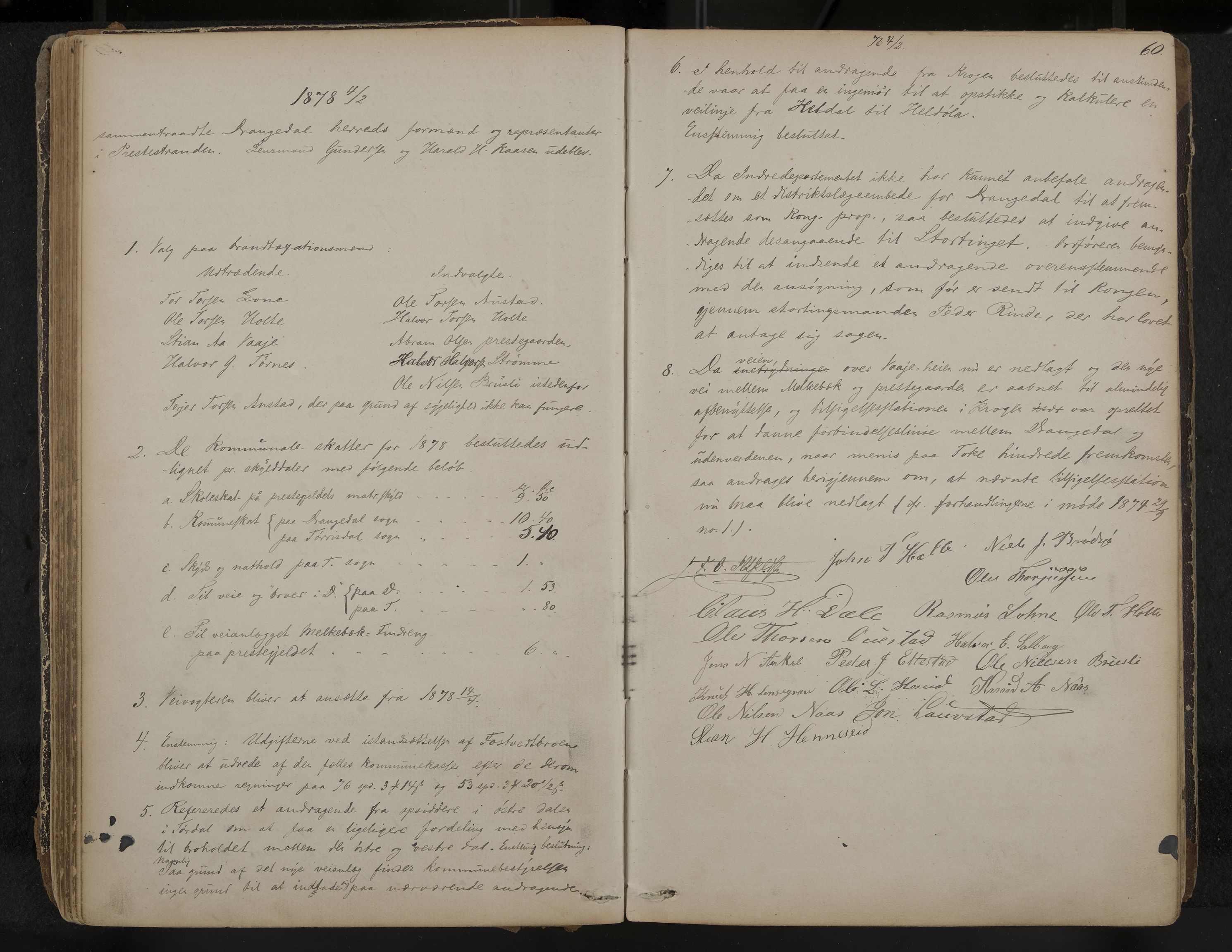 Drangedal formannskap og sentraladministrasjon, IKAK/0817021/A/L0002: Møtebok, 1870-1892, p. 60