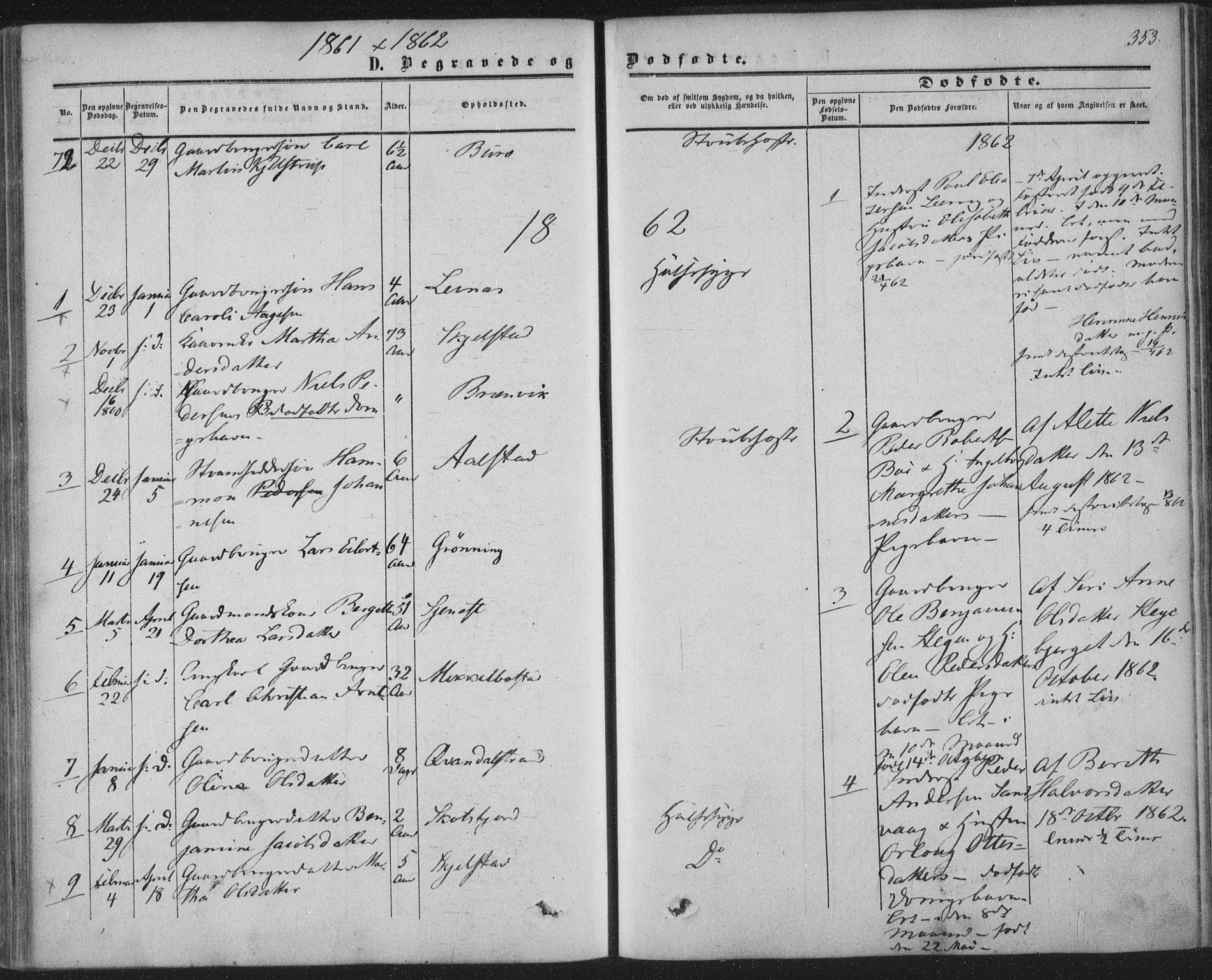 Ministerialprotokoller, klokkerbøker og fødselsregistre - Nordland, AV/SAT-A-1459/855/L0800: Parish register (official) no. 855A08, 1852-1864, p. 353