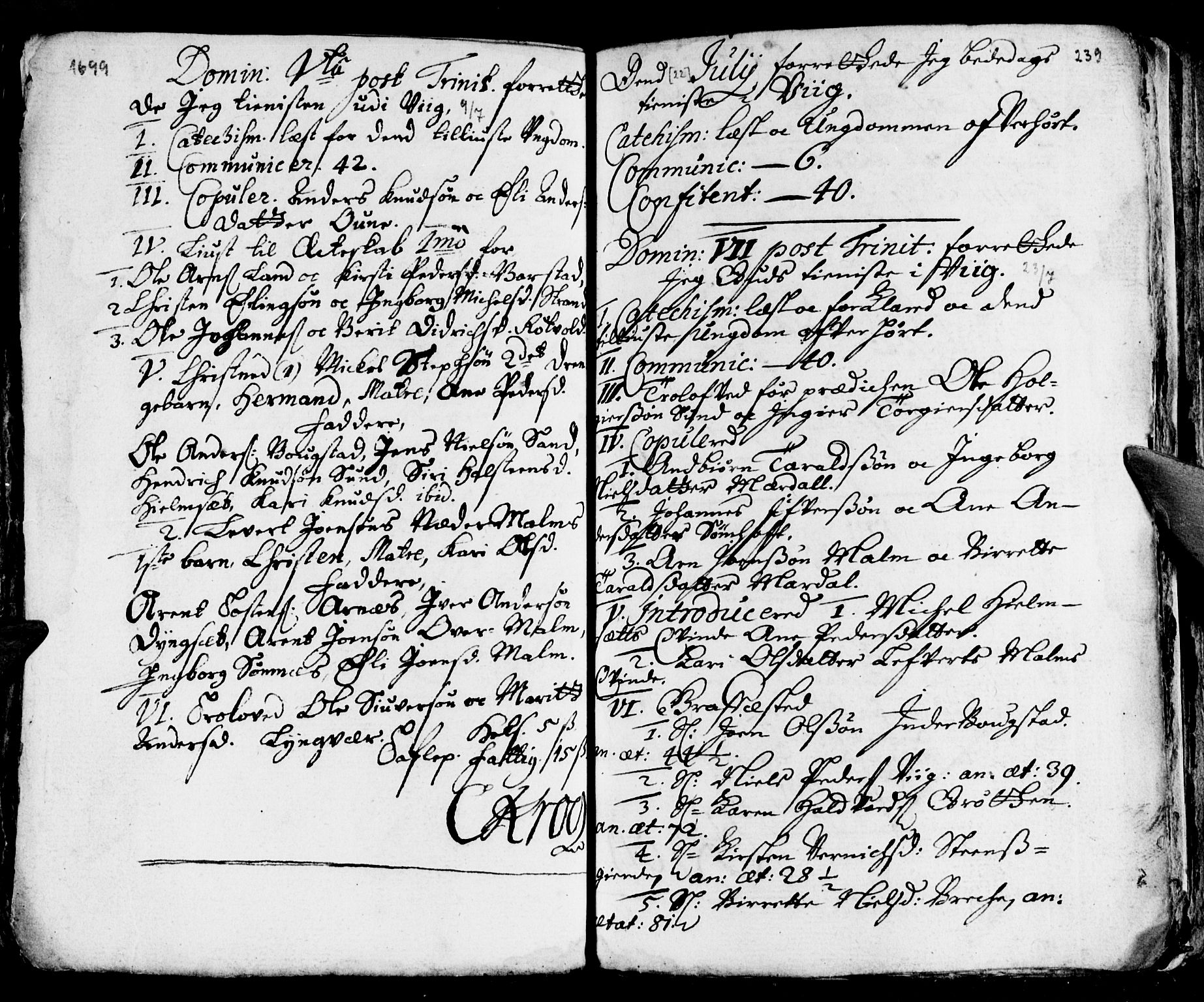 Ministerialprotokoller, klokkerbøker og fødselsregistre - Nordland, SAT/A-1459/812/L0172: Parish register (official) no. 812A01, 1677-1718, p. 239